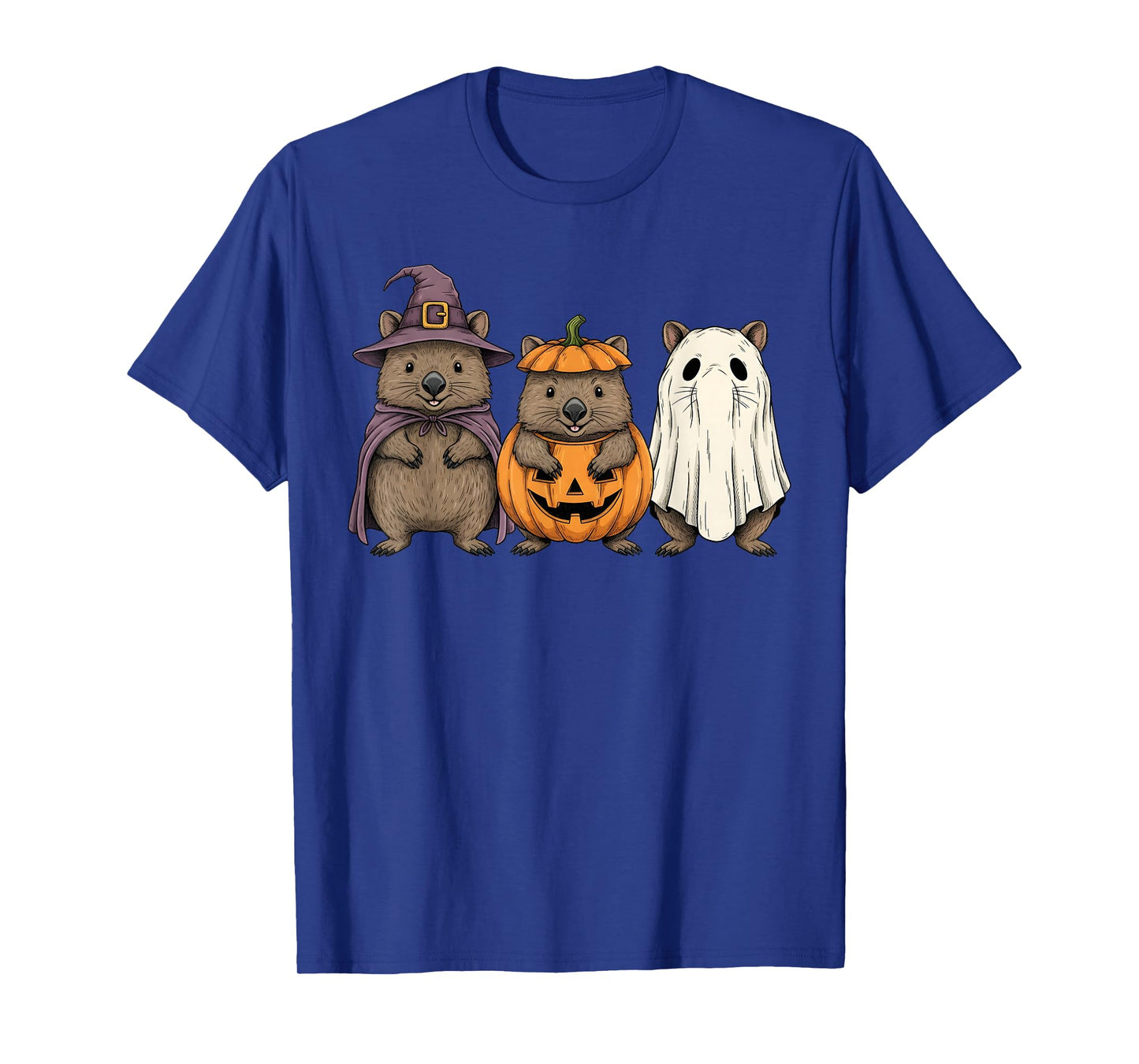 Spooky Ghost Wombat Lover Pumpkin Halloween T-Shirt