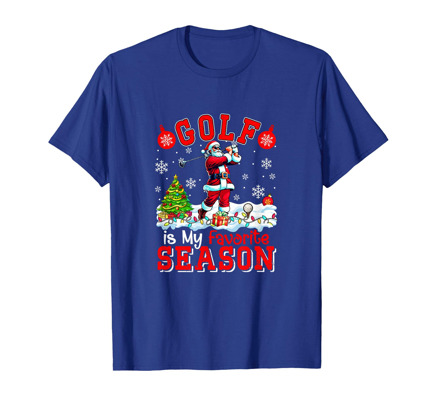 Golf is Favorite Season Costume Player Christmas Santa T-Shirt