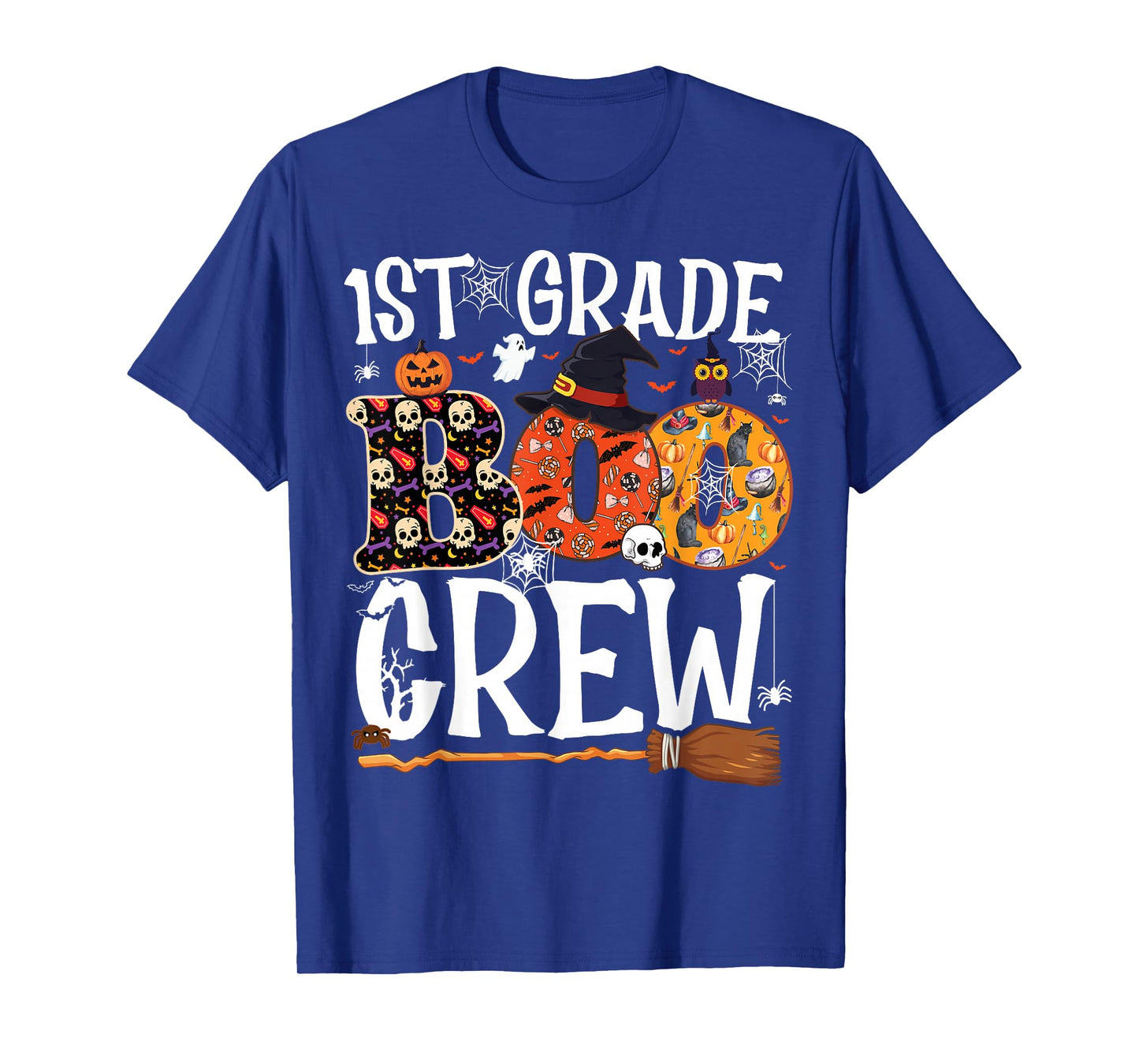 1st Grade Boo Crew Cute Ghost Halloween Teacher Kids T-Shirt