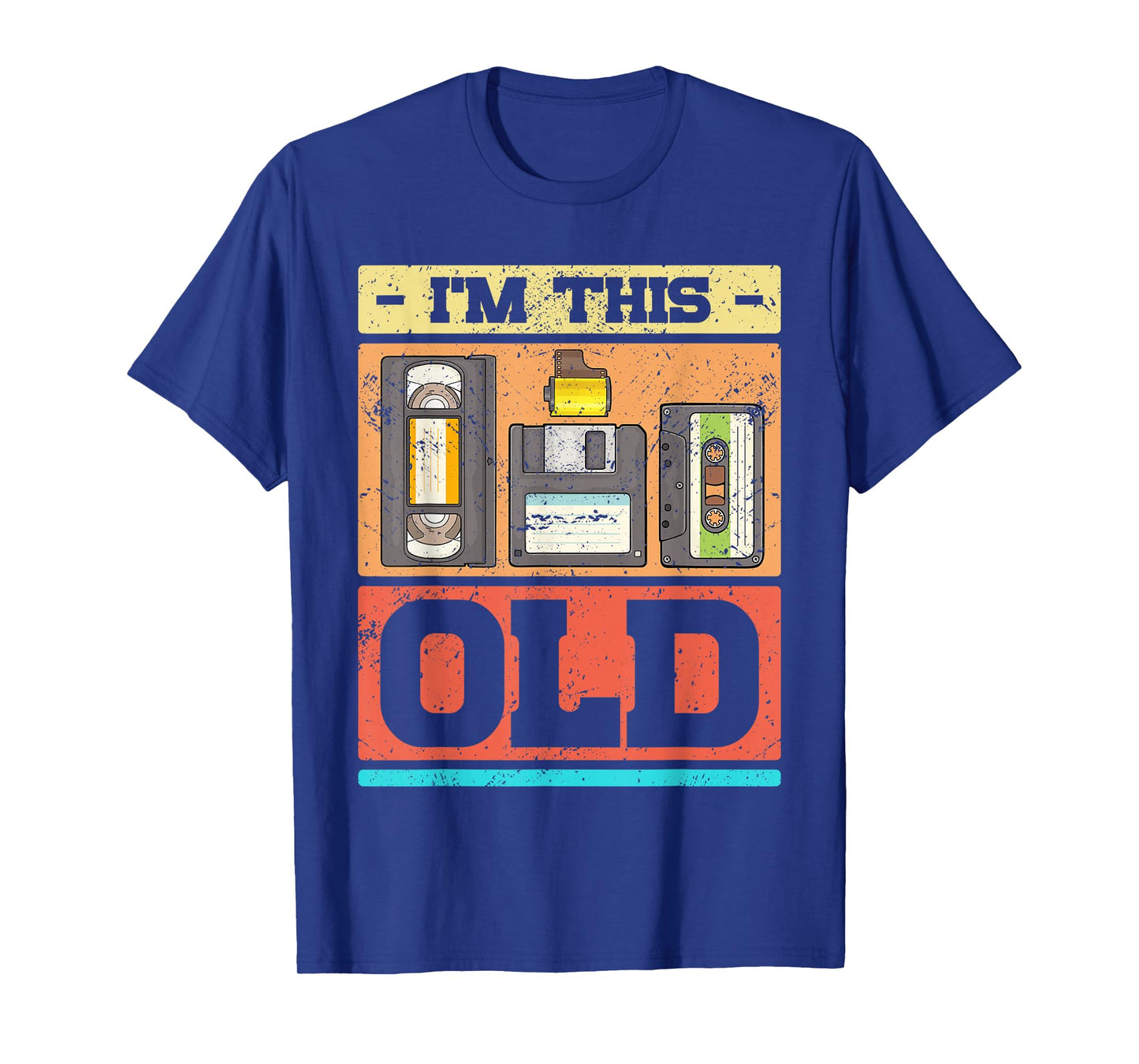 I'm This Old Funny Retro VHS Floppy Cassette Design T-Shirt