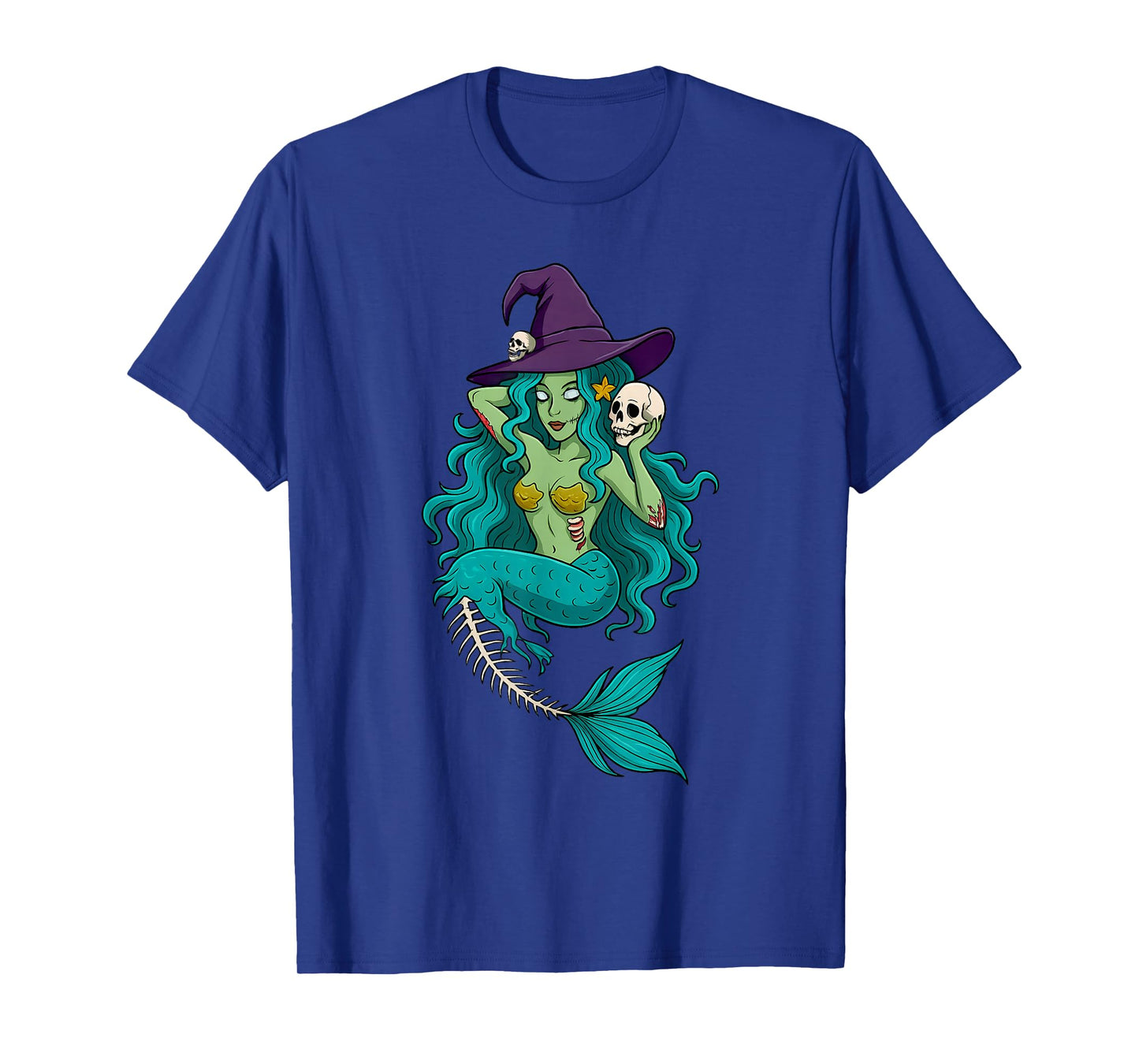 Halloween Zombie Pin Up Skeleton Mermaid Fun Witch T-Shirt