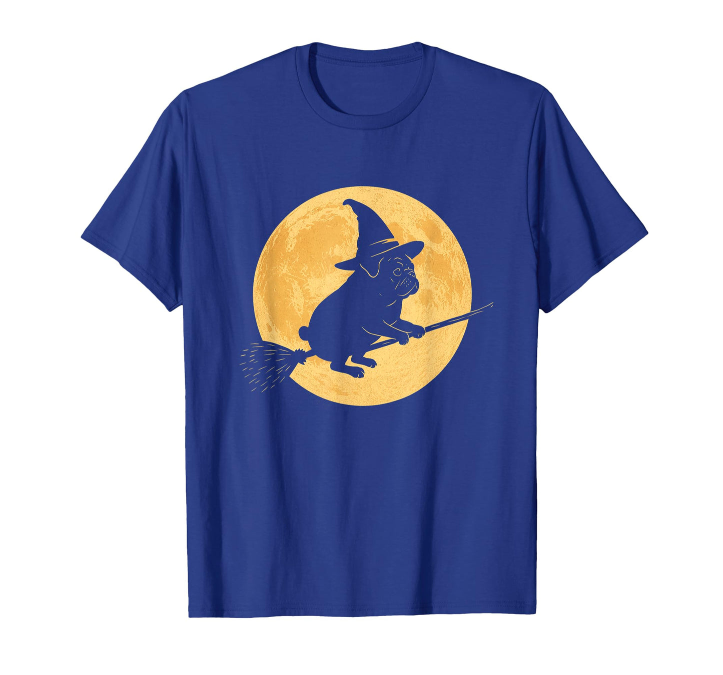 Funny Witch Pug Moon Halloween Trick Or Treat T-Shirt