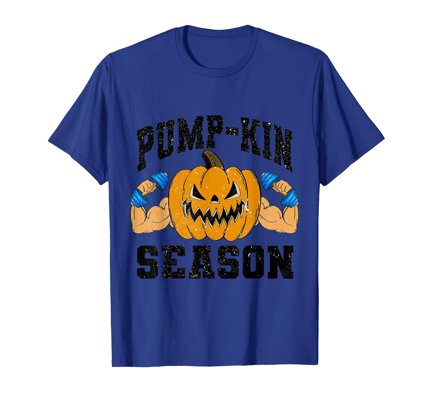Funny Halloween Pumpkin Season Weightlifting Workout Gym T-Shirt