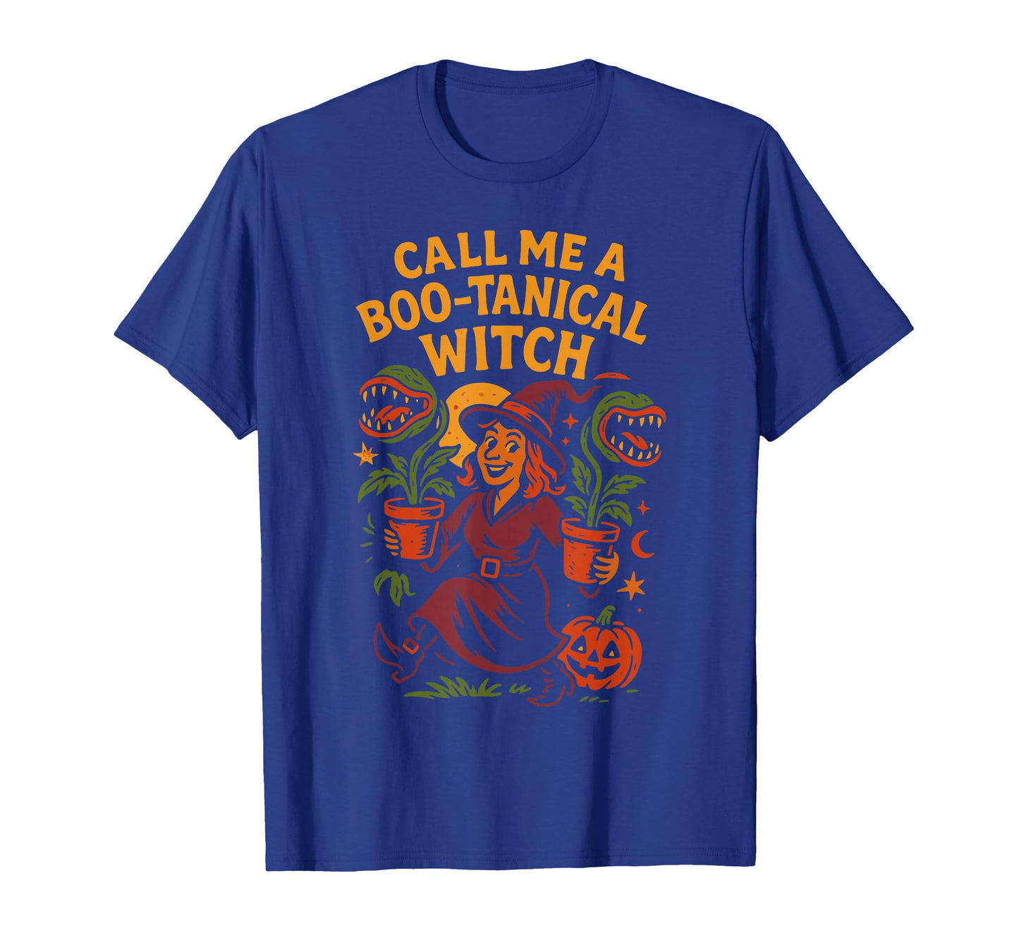 Call Me A Boo-tanical Witch Halloween Design T-Shirt