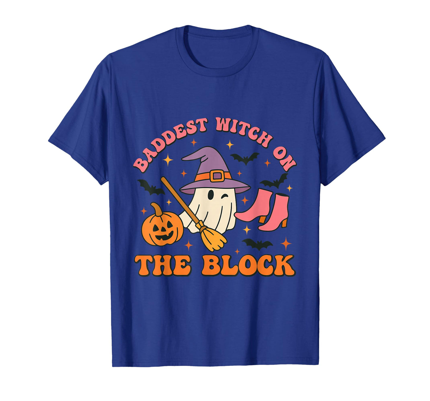Baddest Witch On The Block Funny Halloween T-Shirt