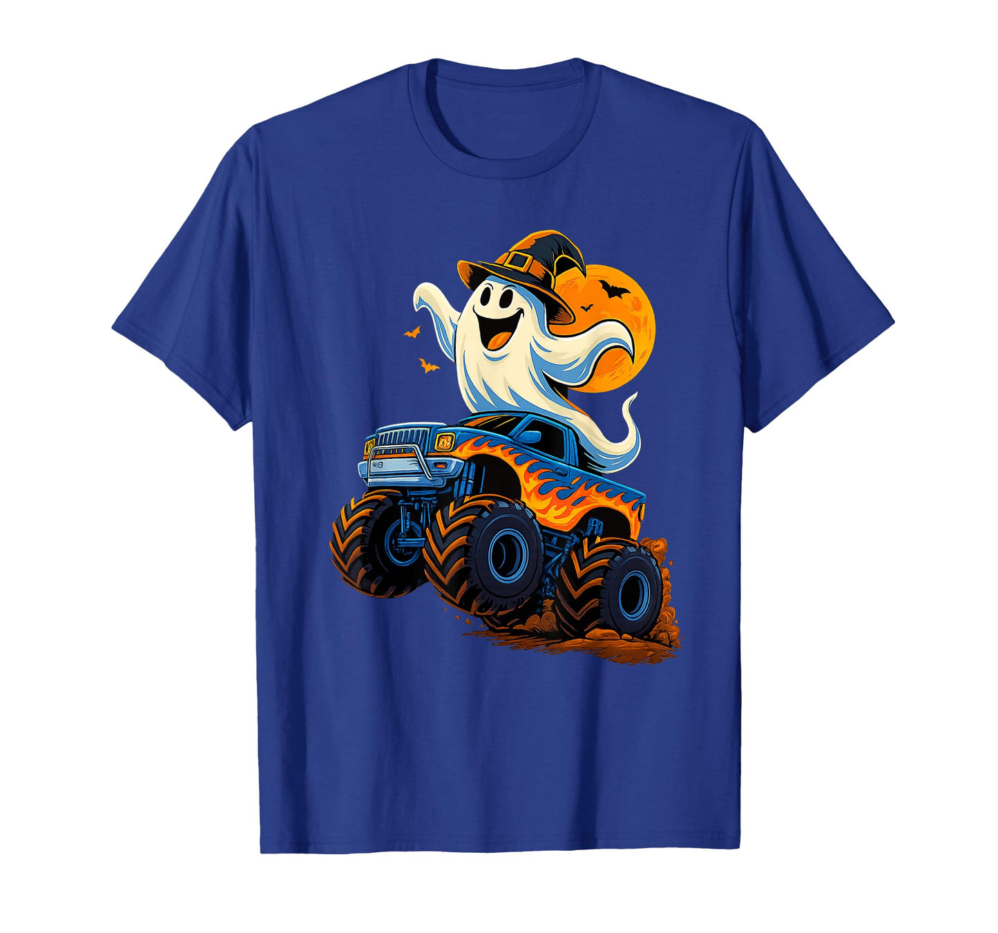 Ghost Monster Truck Halloween Funny Spooky Birthday Boy Girl T-Shirt