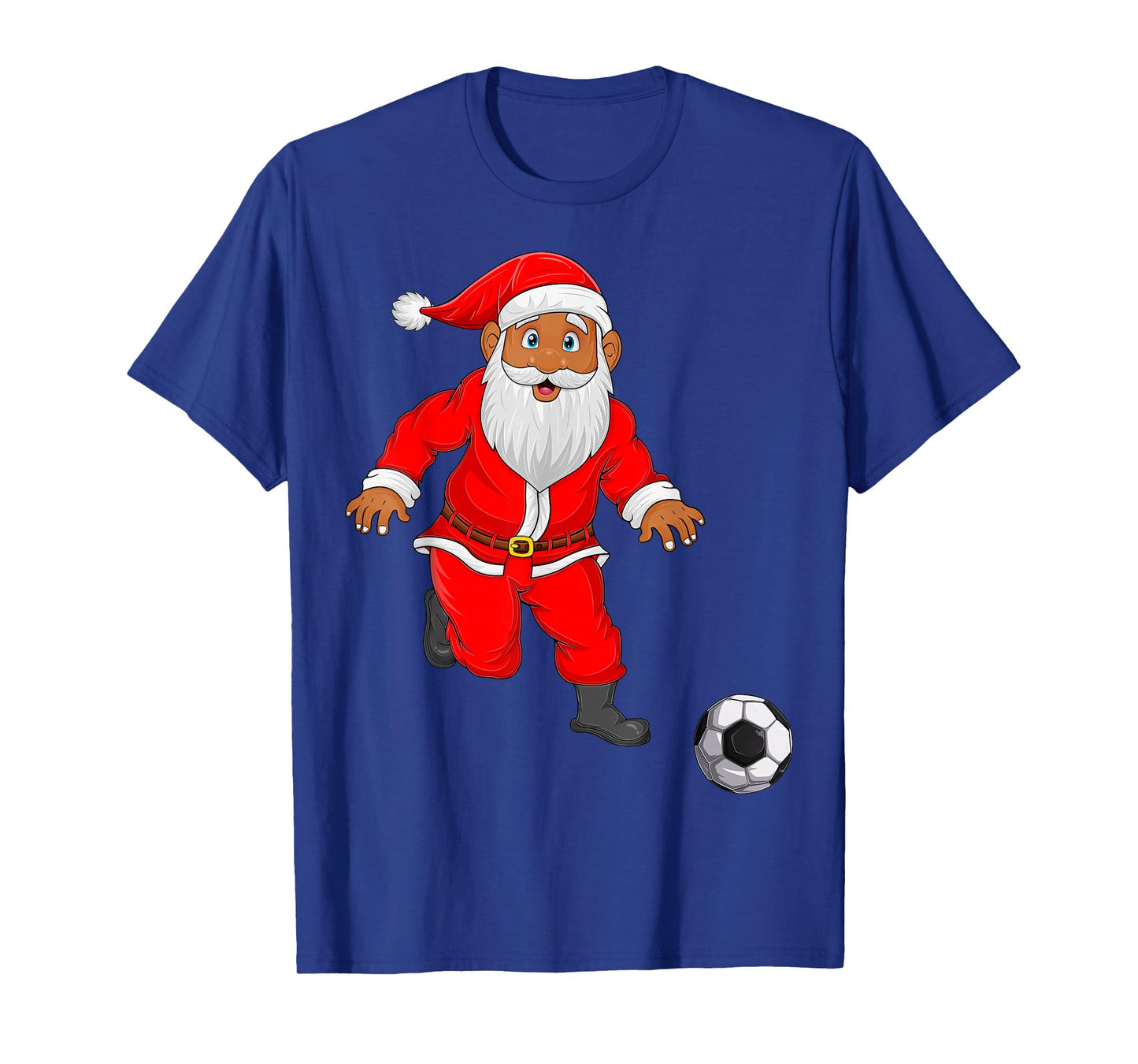 Soccer Player Santa Christmas Pajamas Funny Xmas Boys T-Shirt