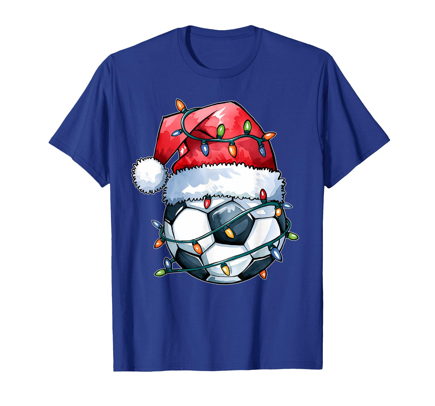 Santa Sports Design For Men Boys Christmas Soccer Player T-Shirt