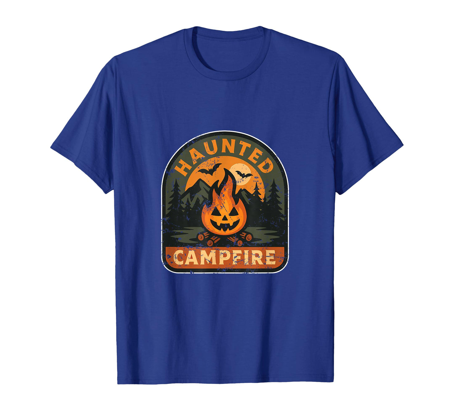 Haunted Campfire Patch Halloween T-Shirt