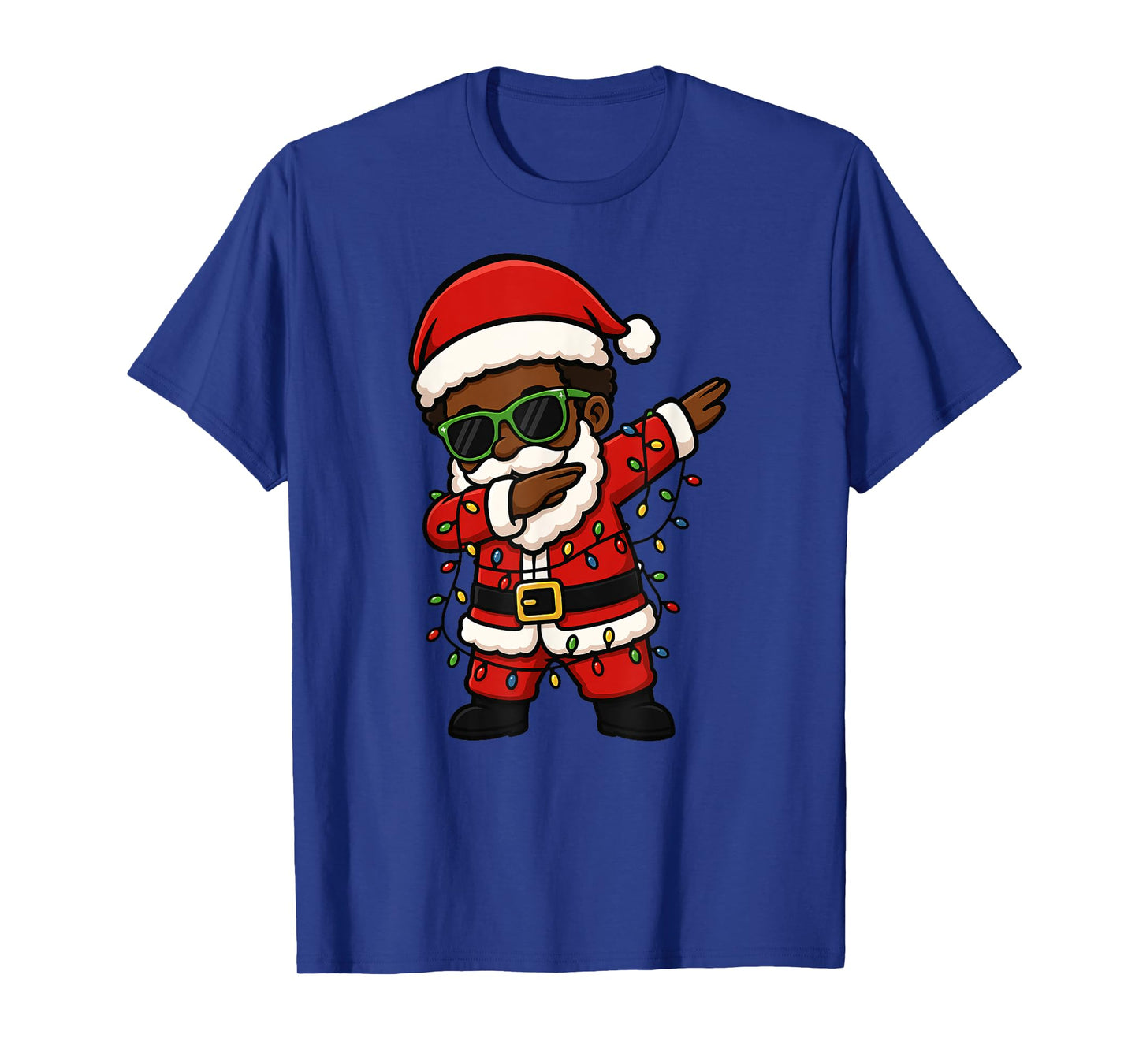 Funny Black Kid Dabbing Merry Christmas Santa Xmas Boys Girl T-Shirt