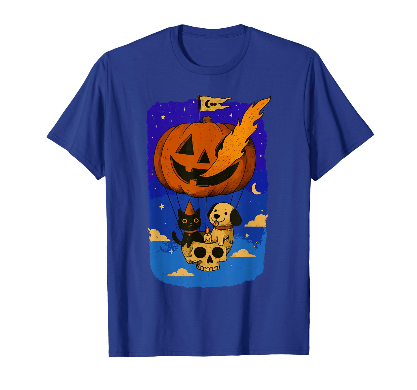 Dog Cat Pumpkin Halloween Kitten Puppy Lover Jack O Lantern T-Shirt