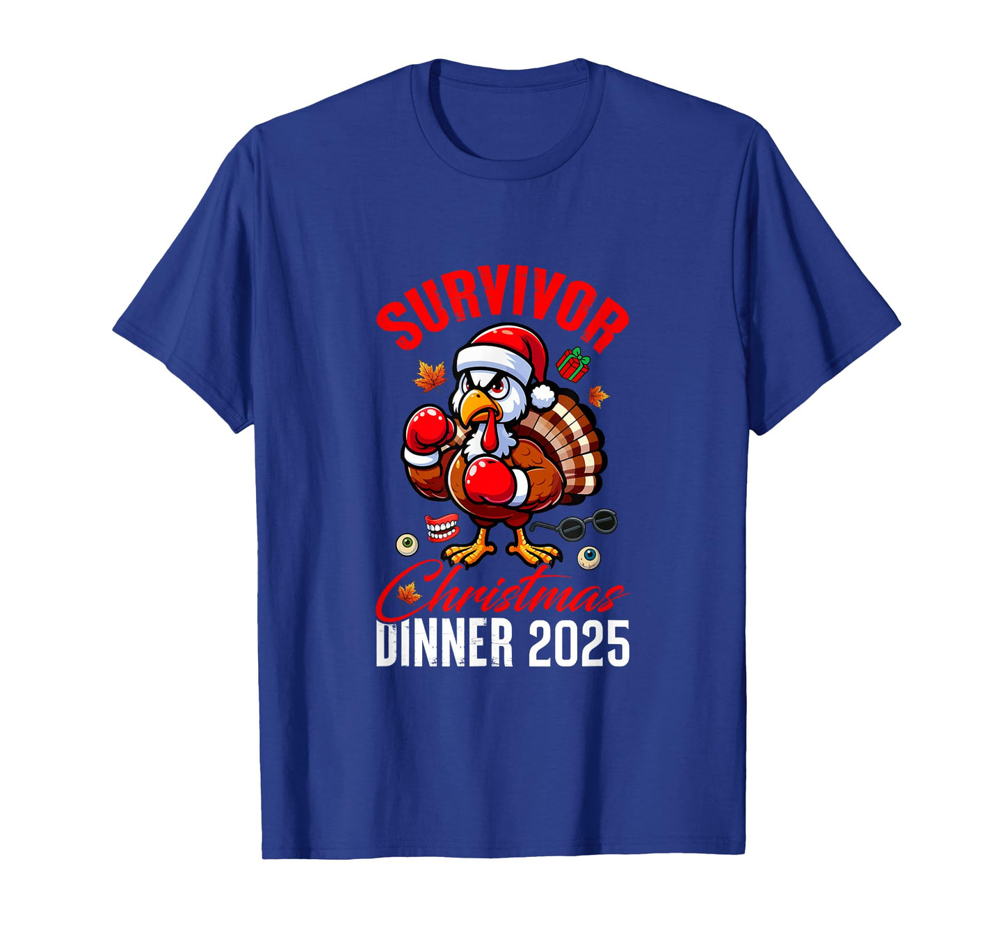 Survivor Christmas Dinner 2025 Santa Turkey Boxing Boxer T-Shirt