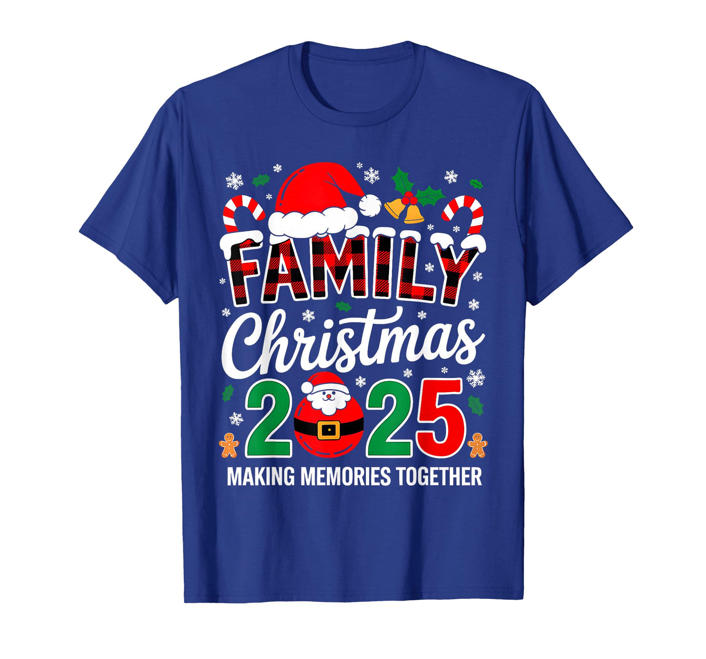 Family Christmas 2025 Matching Squad Santa Elf Funny Xmas T-Shirt