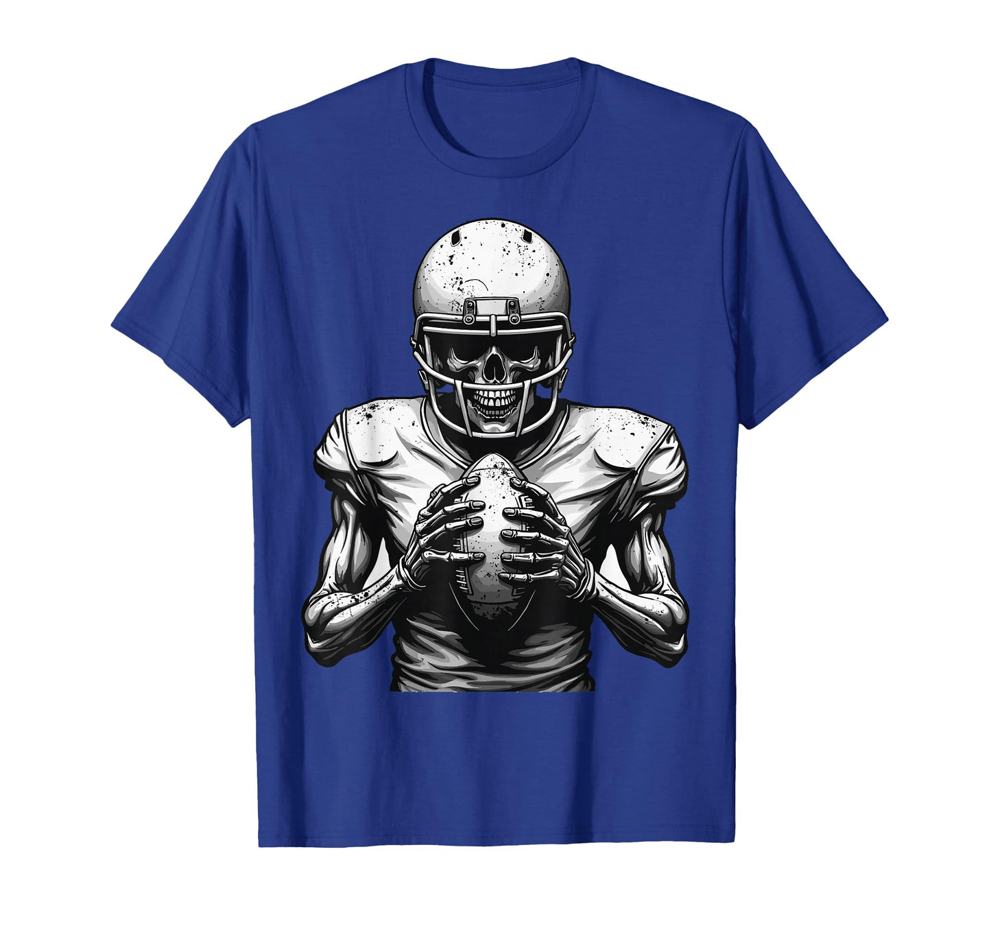 Halloween Skeleton Football Player Spooky Sports Graphic T-Shirt