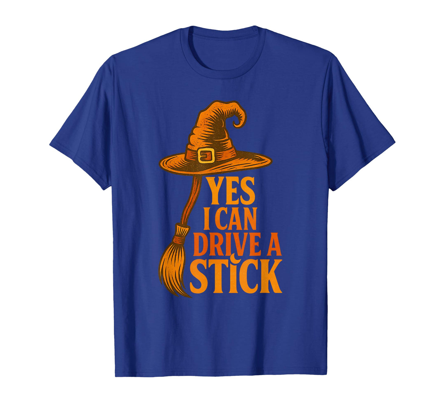 I Can Drive a Stick Witch Hat Funny Halloween Costume T-Shirt