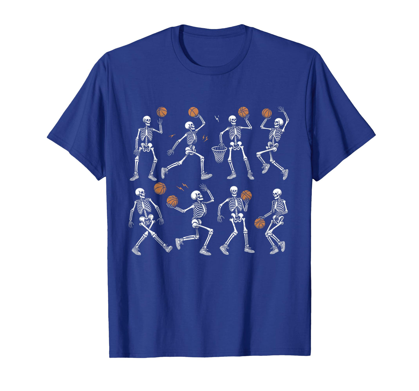 Halloween Basketball Skeletons Dunking Dribble Boys Kids T-Shirt