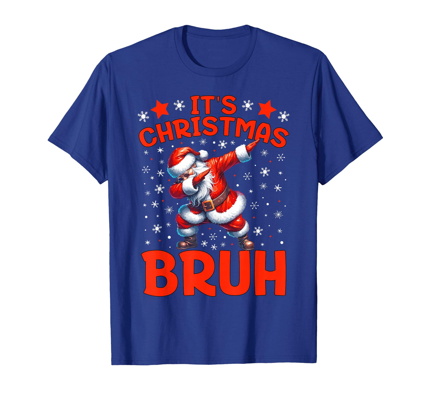 Funny Bruh Christmas Boys Kids Dabbing Santa Claus Xmas T-Shirt