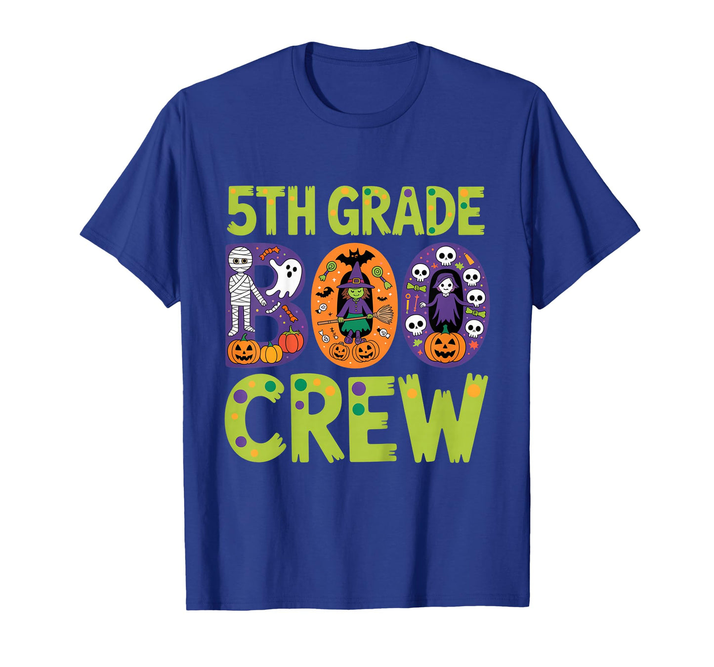 5th Grade Boo Crew Halloween Outfit for Students Spooky T-Shirt