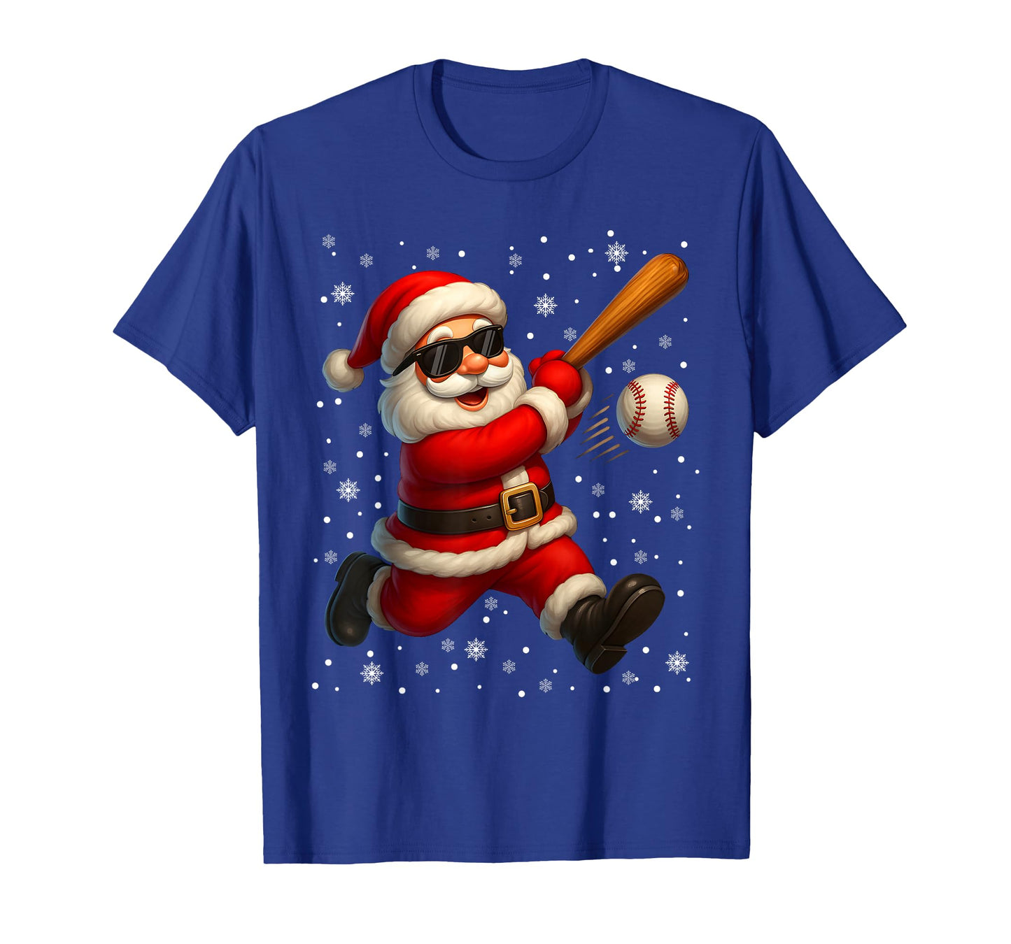 Santa Claus Baseball Player Coach Christmas Xmas Men Boy T-Shirt
