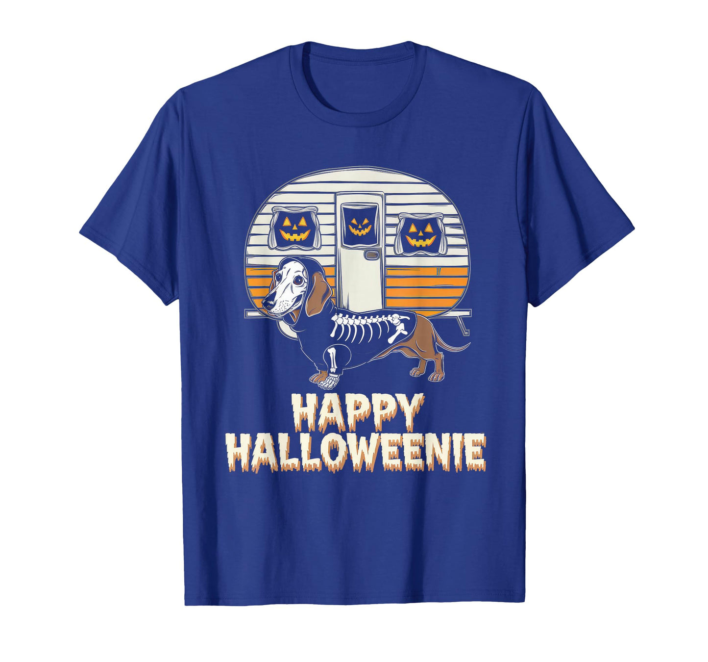 Happy Halloweenie Tshirt Women Men Wiener Monster Party T-Shirt