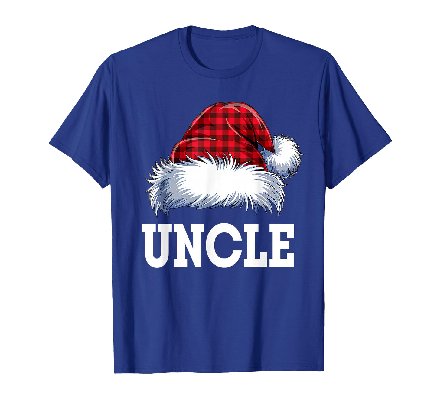 Uncle Santa Red Plaid Christmas Family Matching Pajamas Xmas T-Shirt