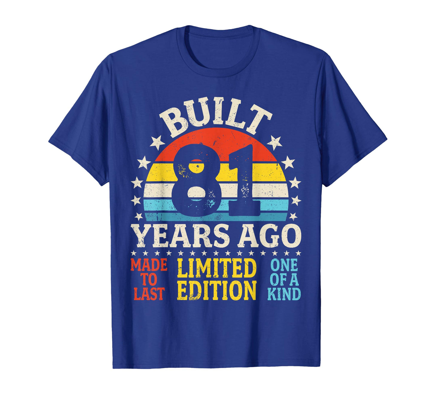 Built 81 Year Ago Classic Vintage 81st Birthday T-Shirt
