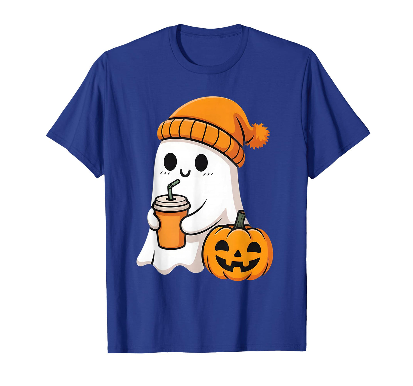 Halloween Costume Ghost Drinking Pumpkin Men Women Gifts T-Shirt