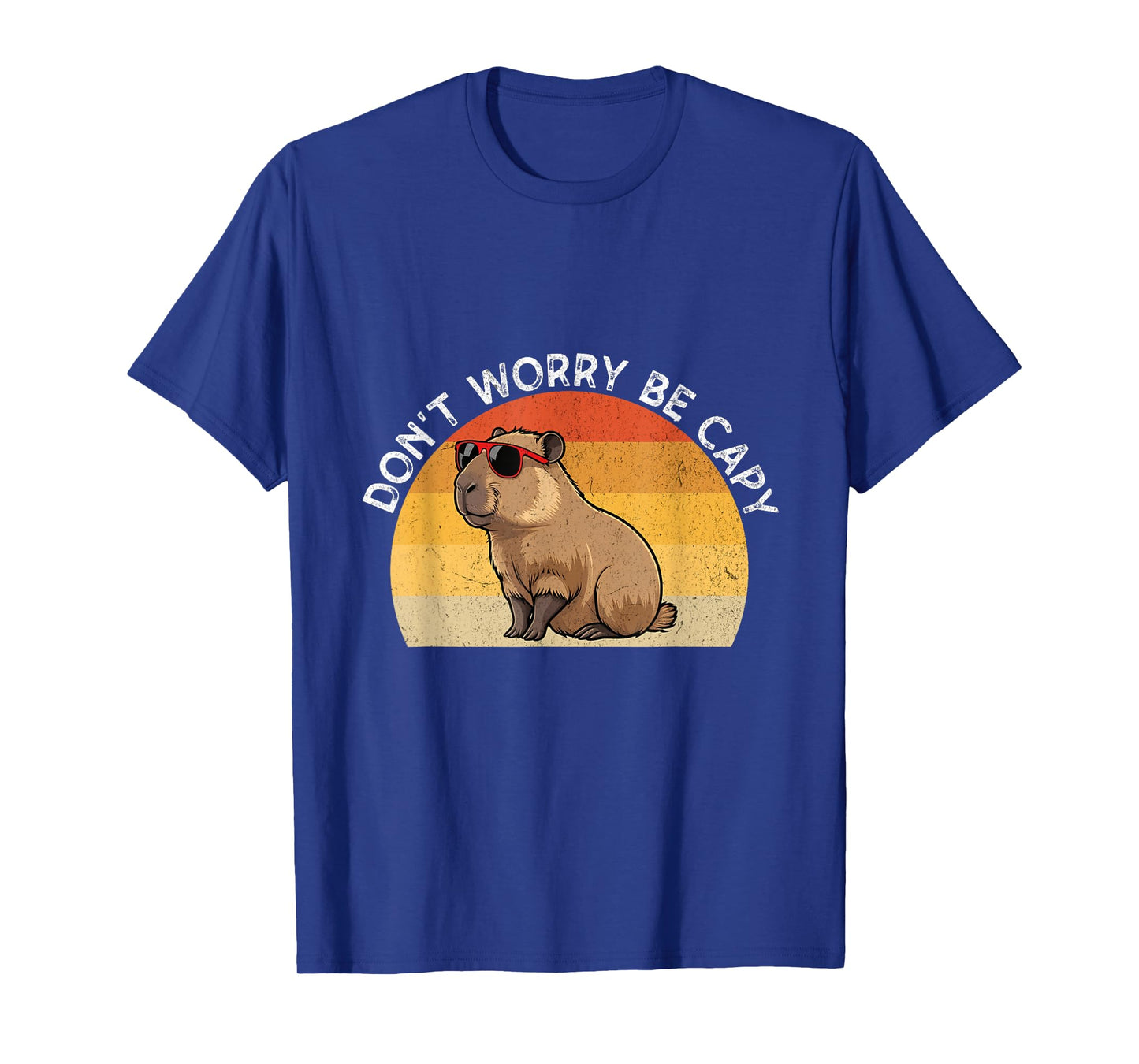 Don't Worry Be Capy Retro Capybara T-Shirt
