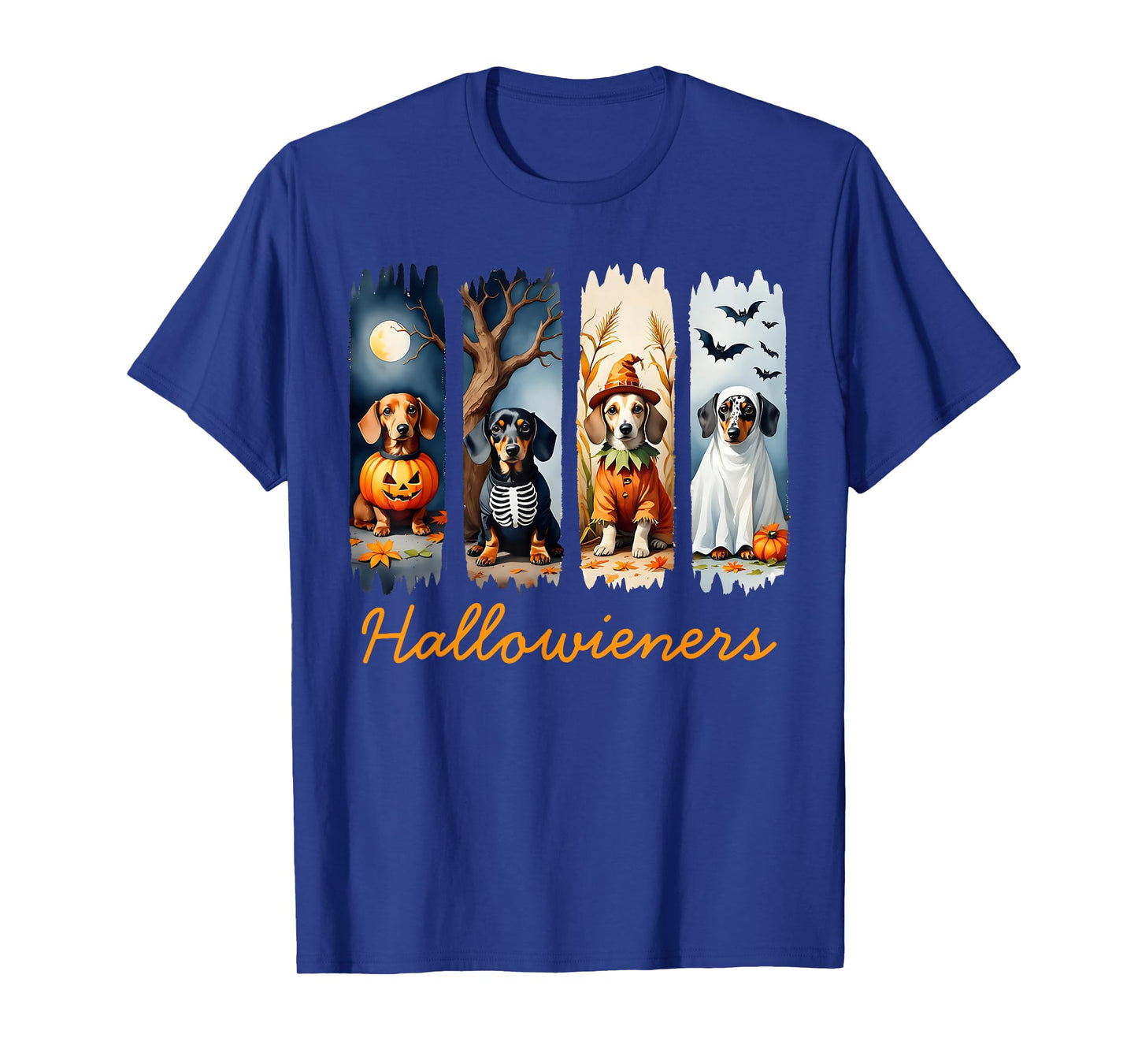 Happy Hallowieners Dachshund Dog Funny Spooky Halloween T-Shirt