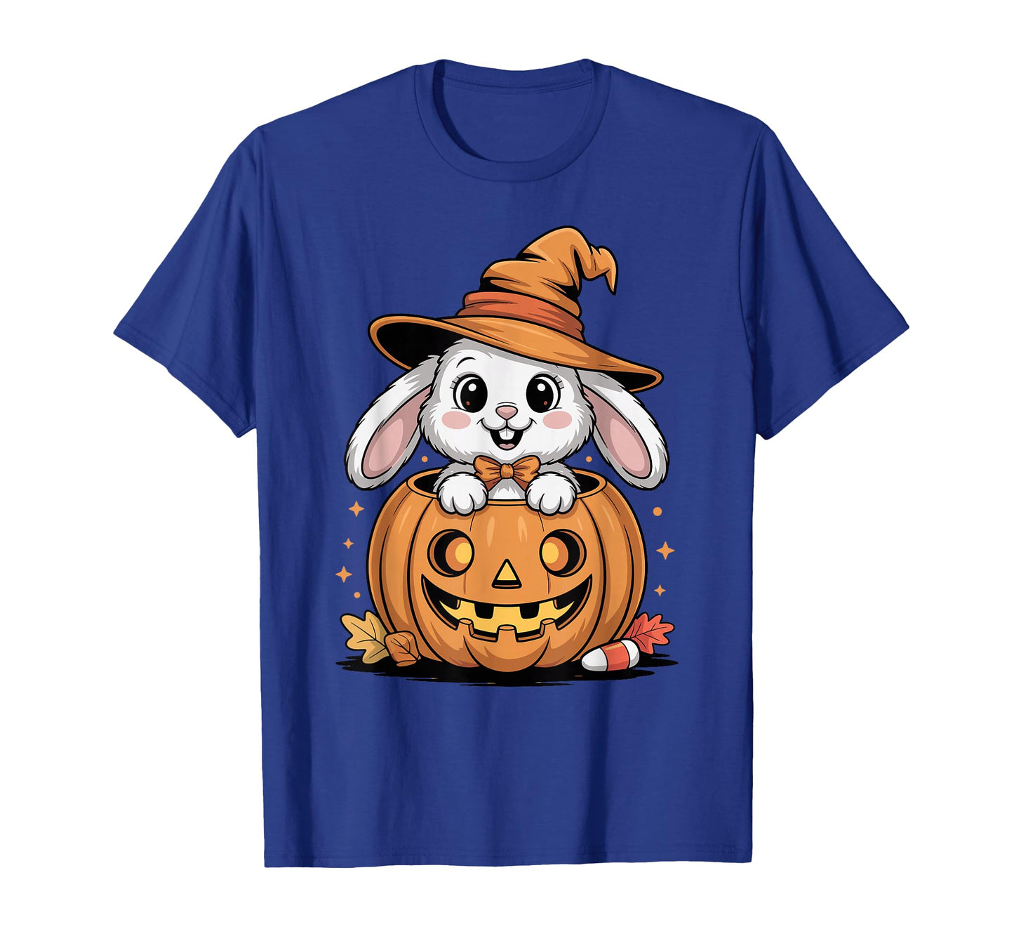 Kawaii Witch Bunny in Jack O Lantern Pumpkin Halloween T-Shirt