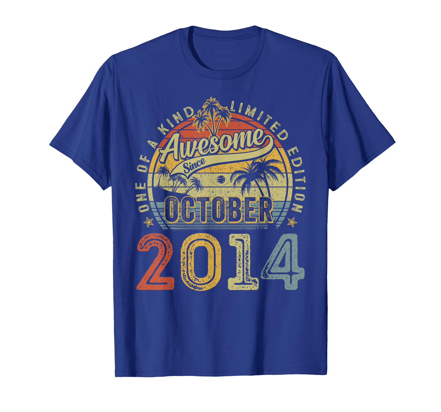 Awesome Since October 2014 Vintage Boys Girls 10th Birthday T-Shirt