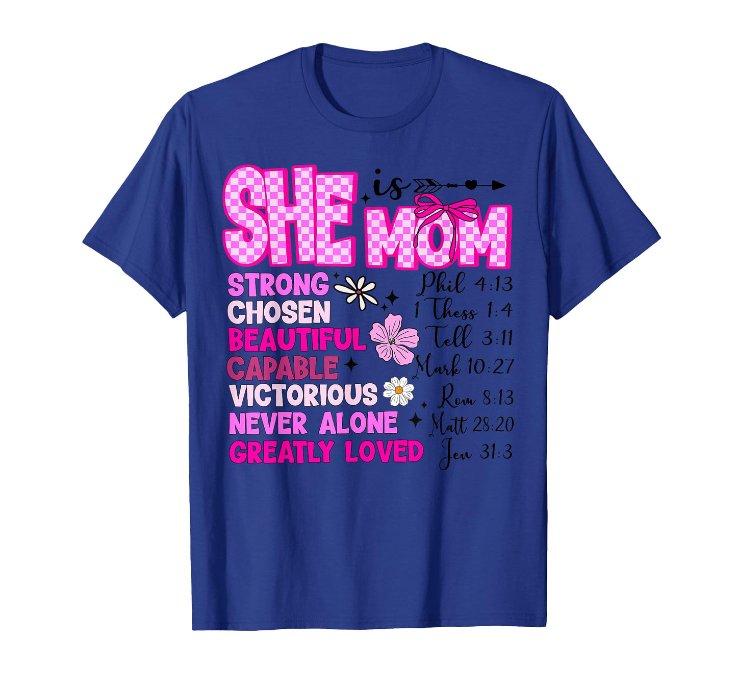 She Is Mom Christian Mother's Day Jesus Mama Religious Women T-Shirt