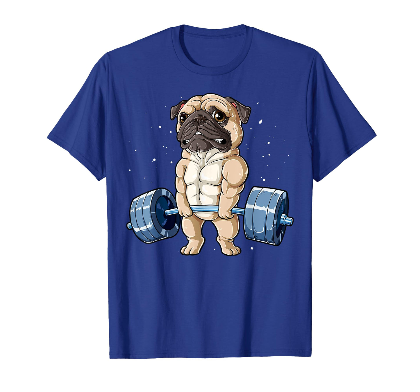 Pug Weightlifting Funny Deadlift Men Fitness Gym Workout Tee T-Shirt