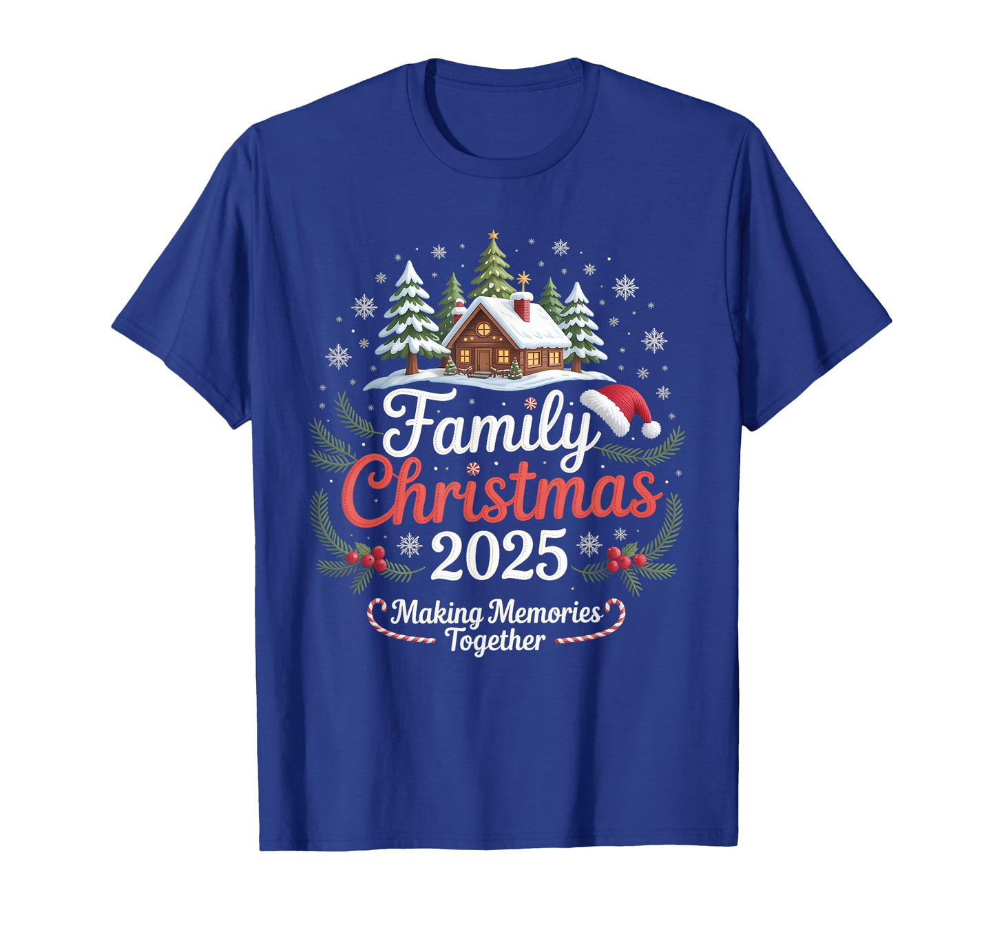 Family Christmas 2025 Matching Squad Santa Elf Funny Xmas T-Shirt