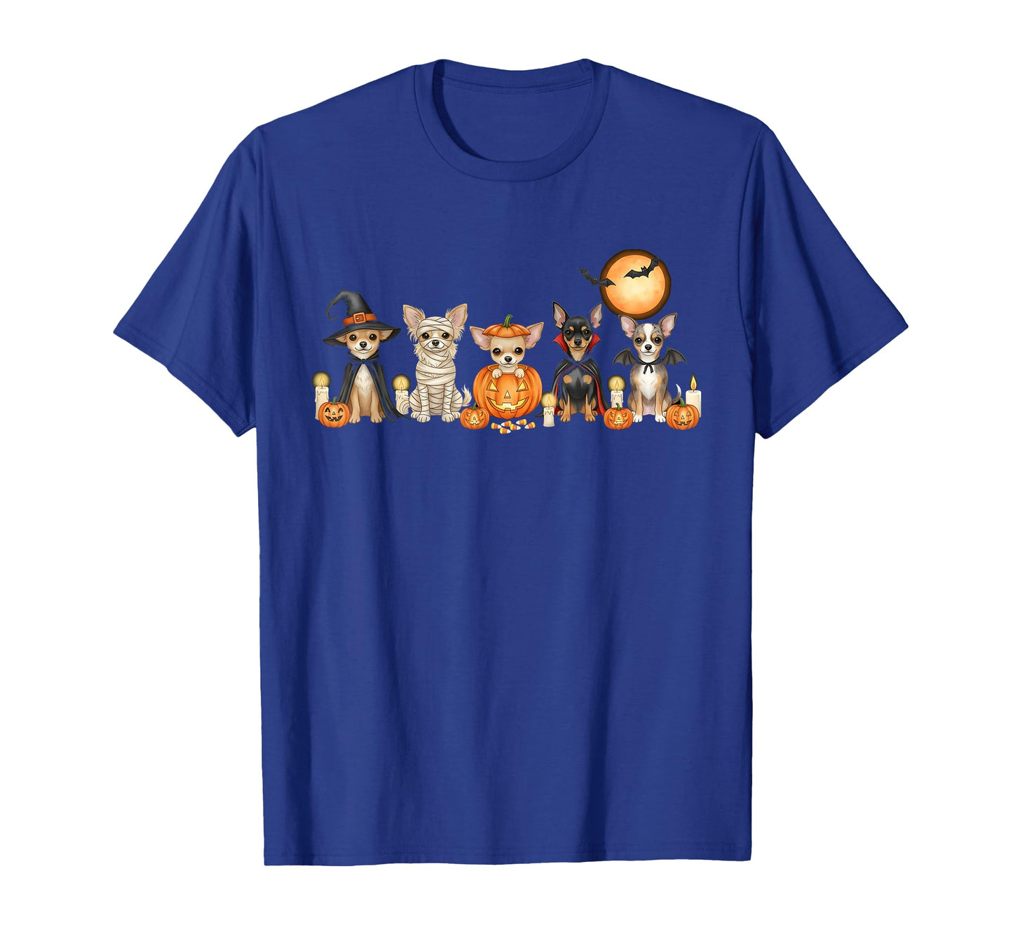 Spooky Chihuahua Dogs Ghost Witch Mummy Chiwawa Costume T-Shirt