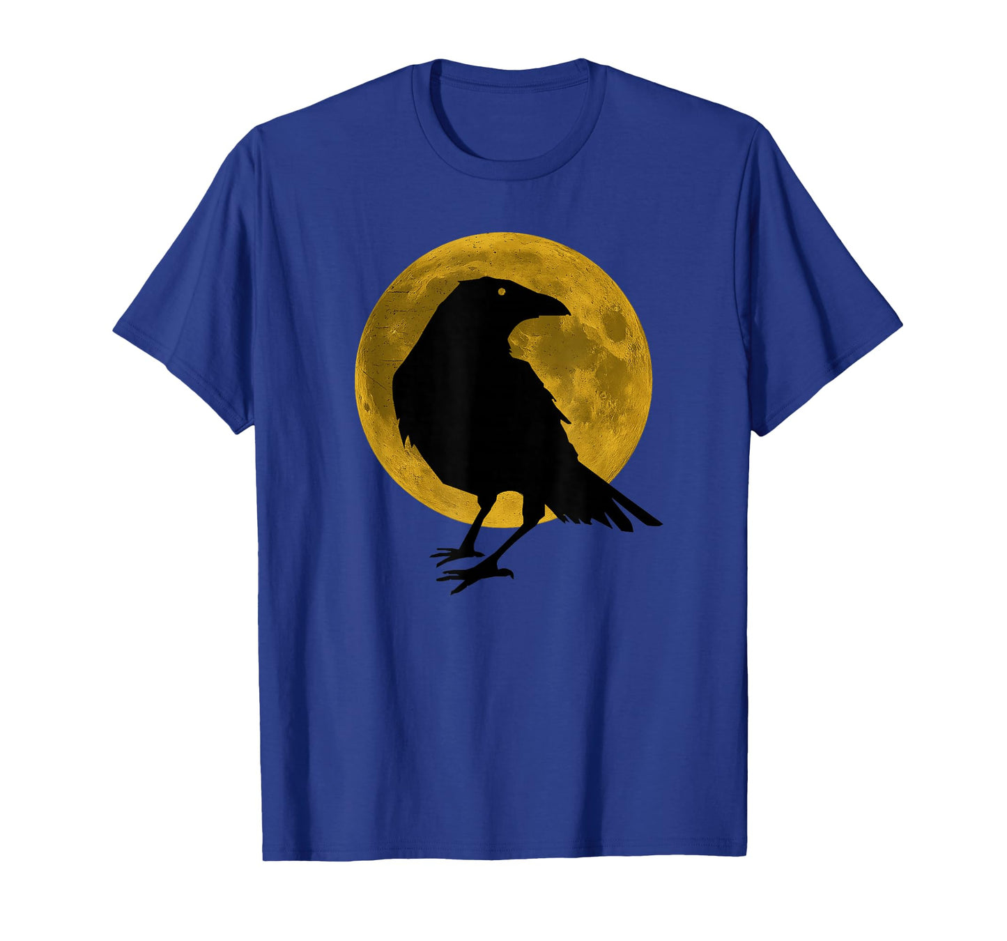 Vintage Black Crow Raven Bird Silhouette Full Harvest Moon T-Shirt