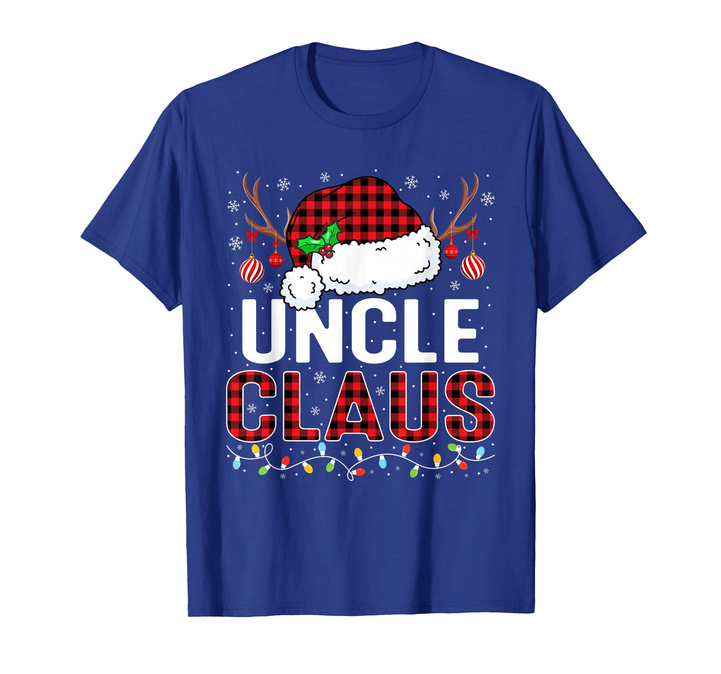 Christmas Lights Uncle Claus Family Matching Xmas Pajama T-Shirt