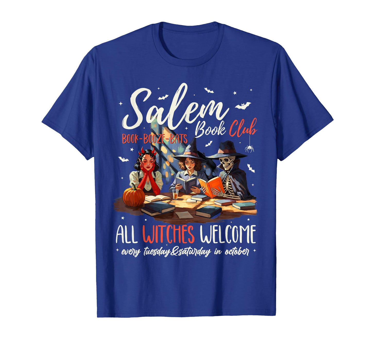 Vintage Salem Book Club Witchy Witch Spooky Season Halloween T-Shirt