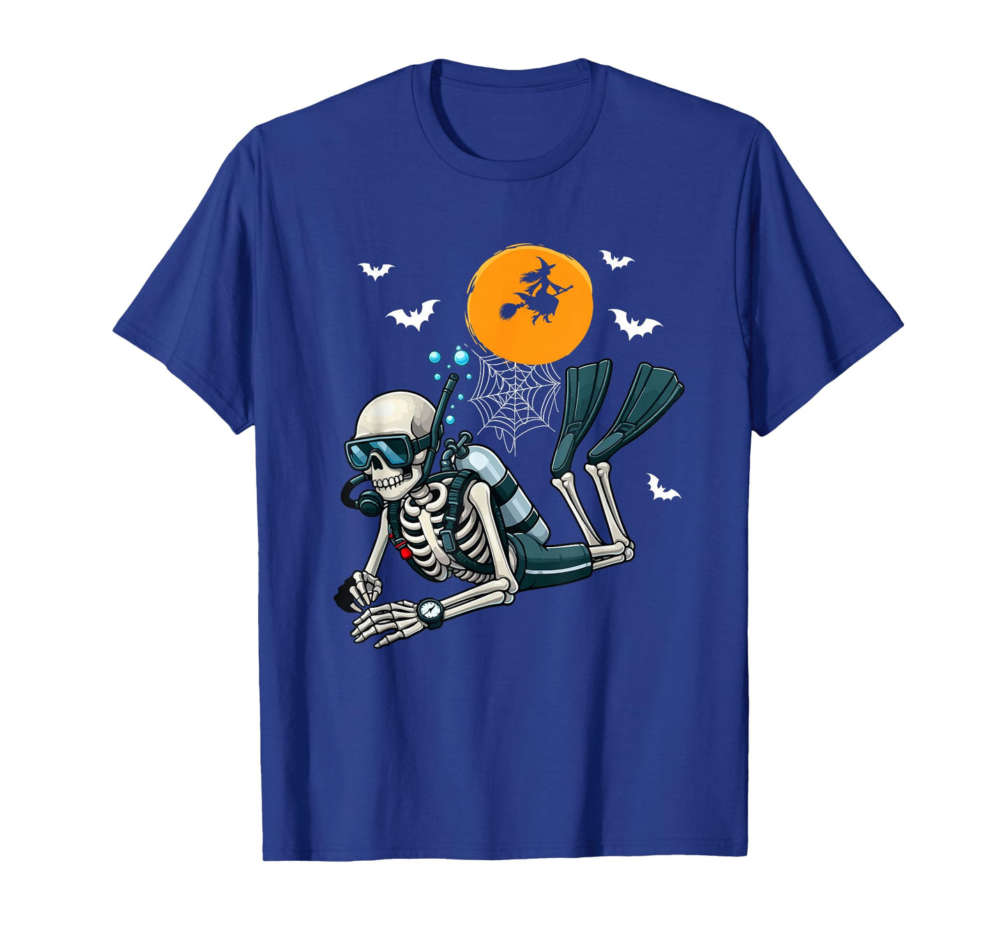 Skeleton Scuba Diving Halloween Costume Sports Lover Family T-Shirt