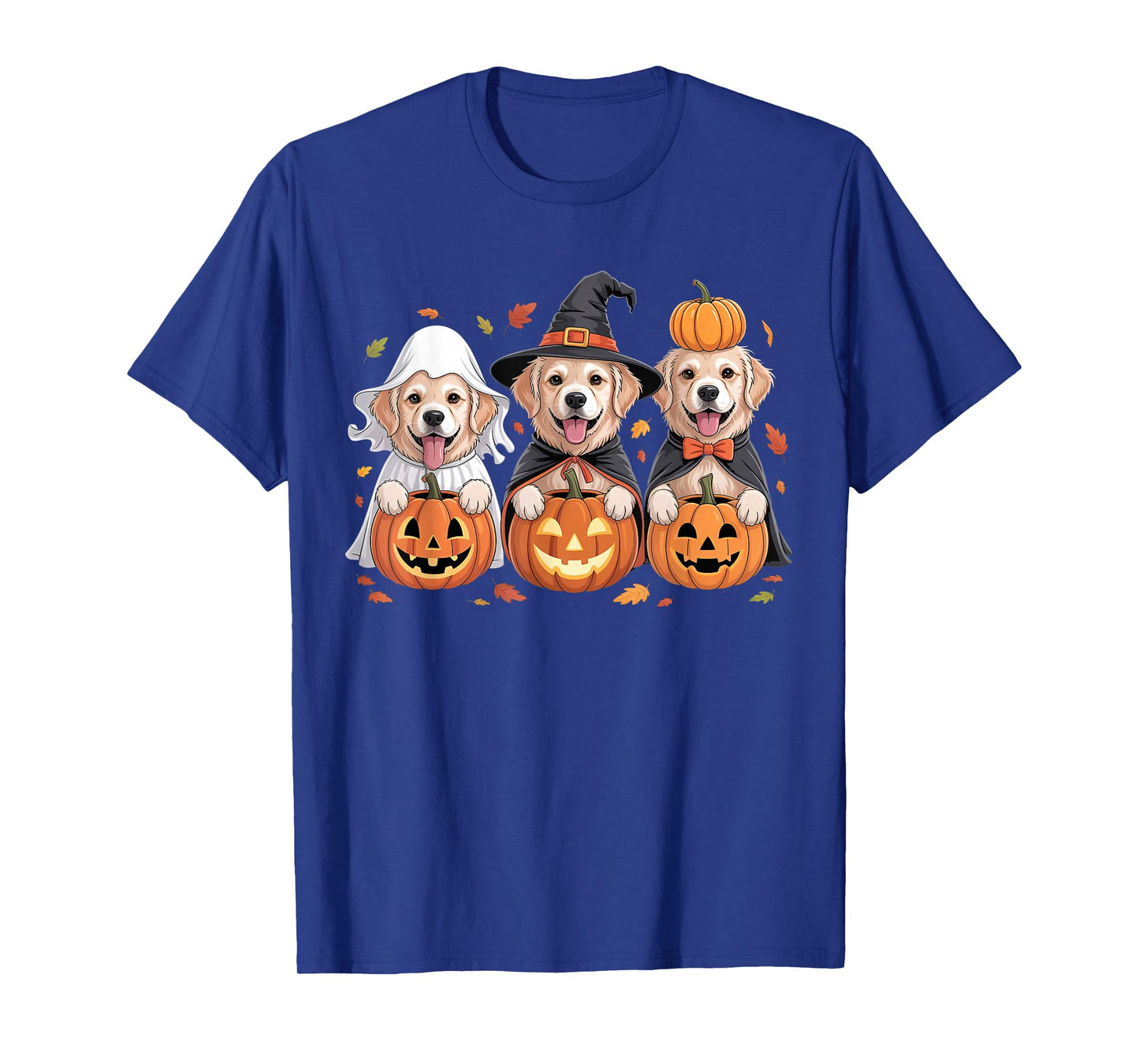 Funny Dog Golden Retriever Halloween Ghost Costume Kids T-Shirt