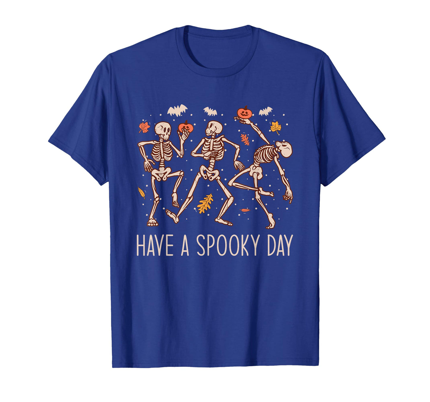 Halloween Dancing Skeletons Have a Spooky Day Fun Retro Joy T-Shirt