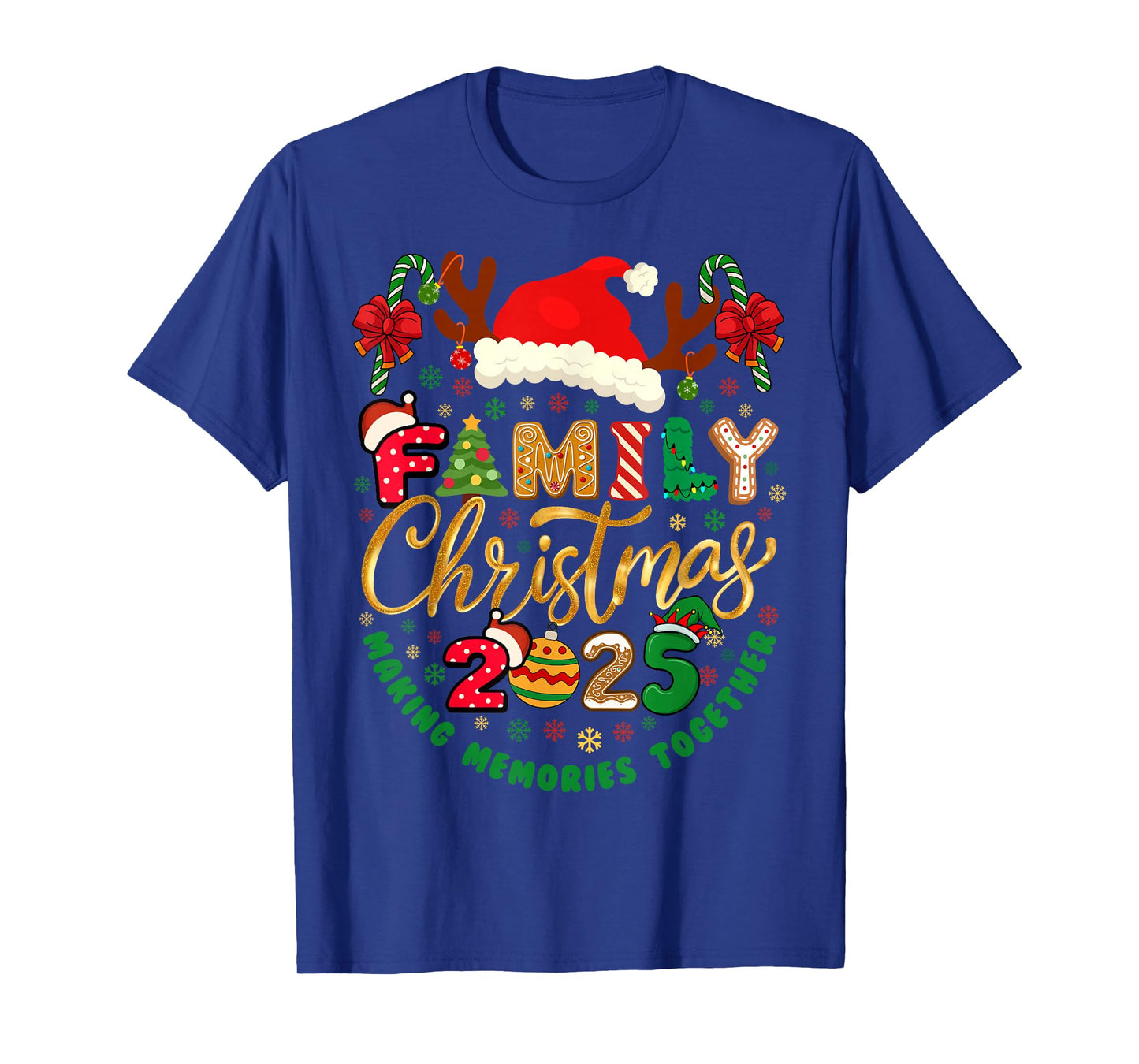 Family Christmas 2025 Matching Outfit Xmas Squad Santa Group T-Shirt