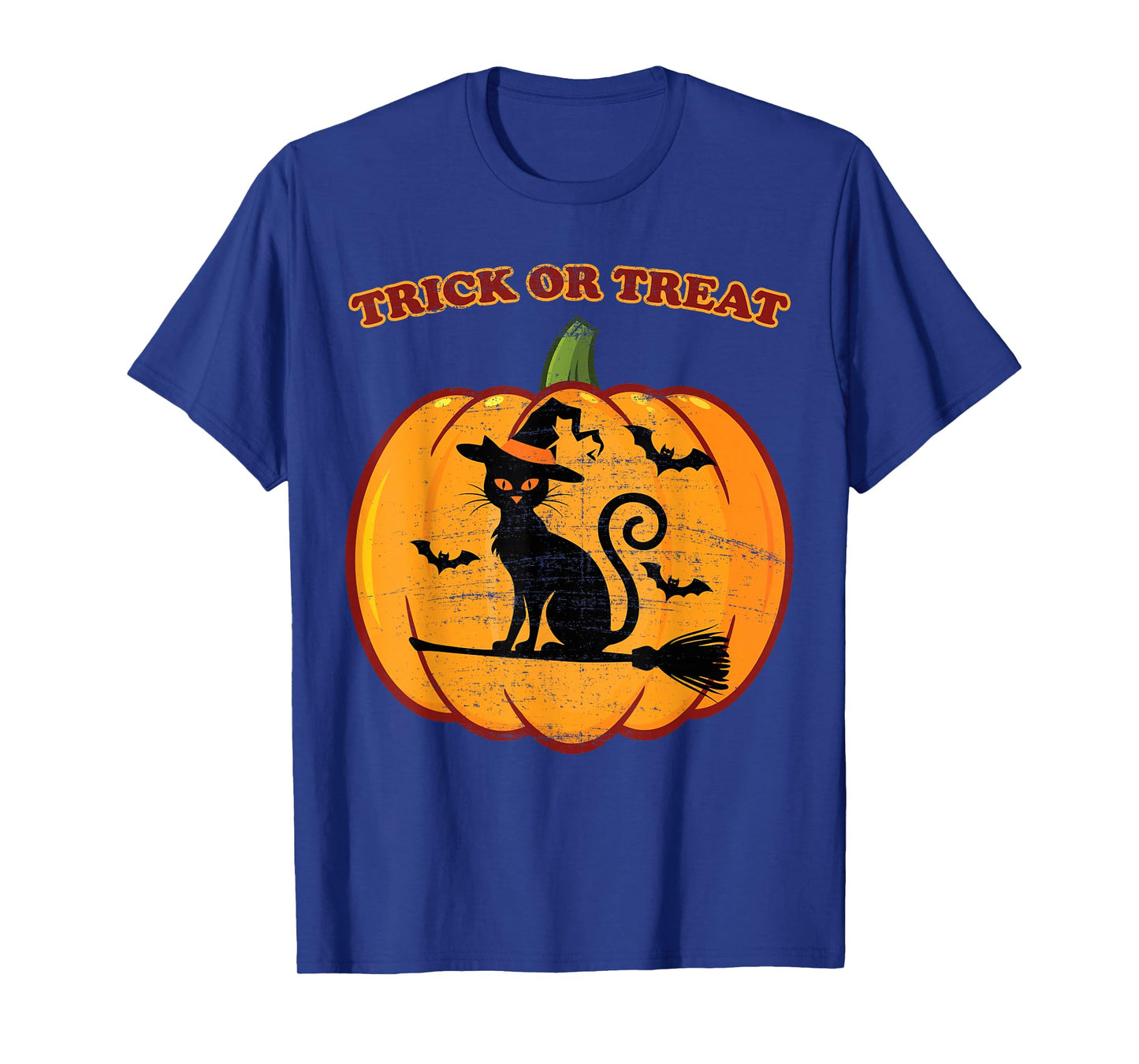 Funny Cat Lady Halloween Pumpkin Witch Black Cat Costume Cat T-Shirt
