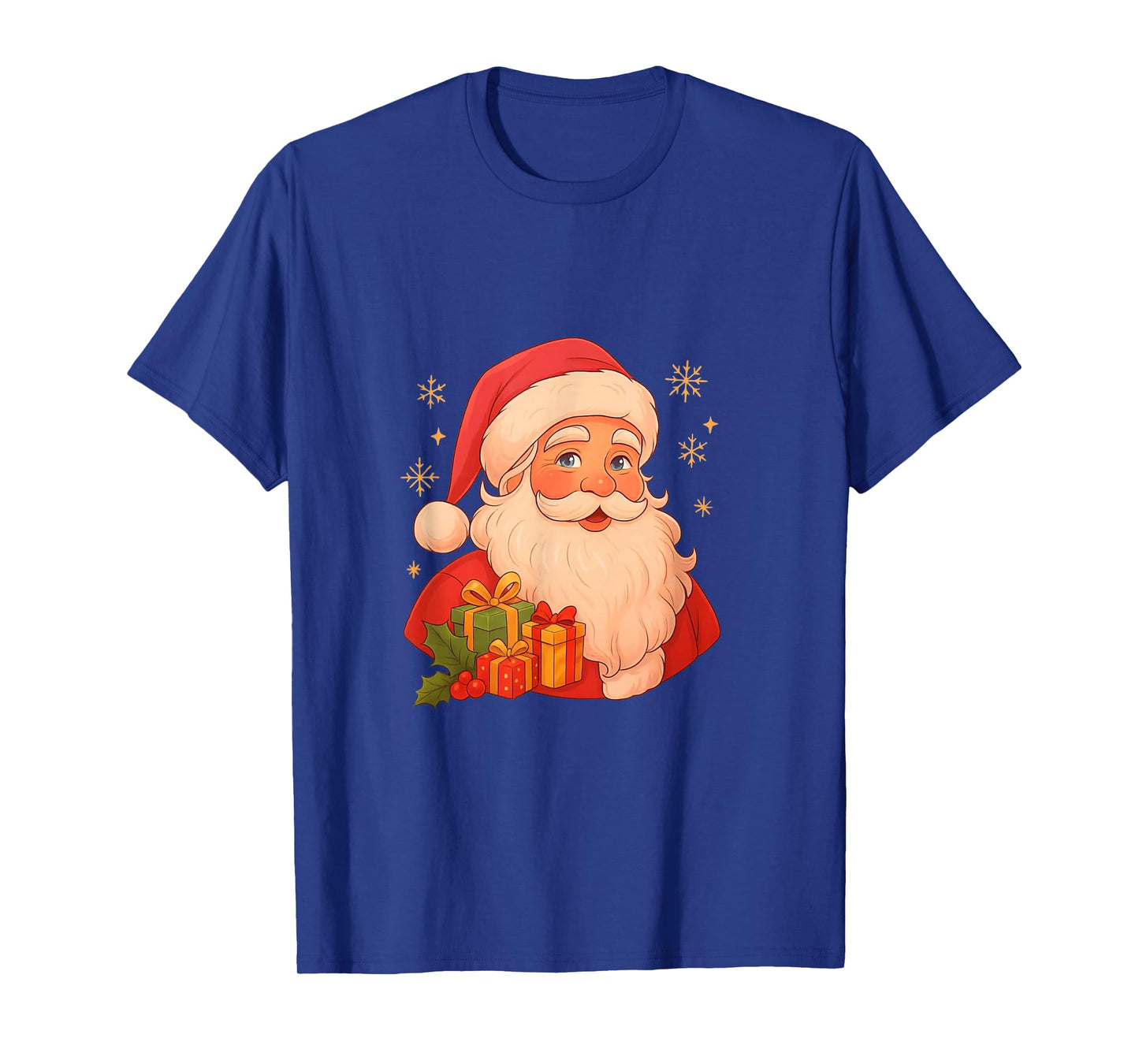 Vintage Santa Claus Christmas Cute Holiday Tee with Gifts T-Shirt