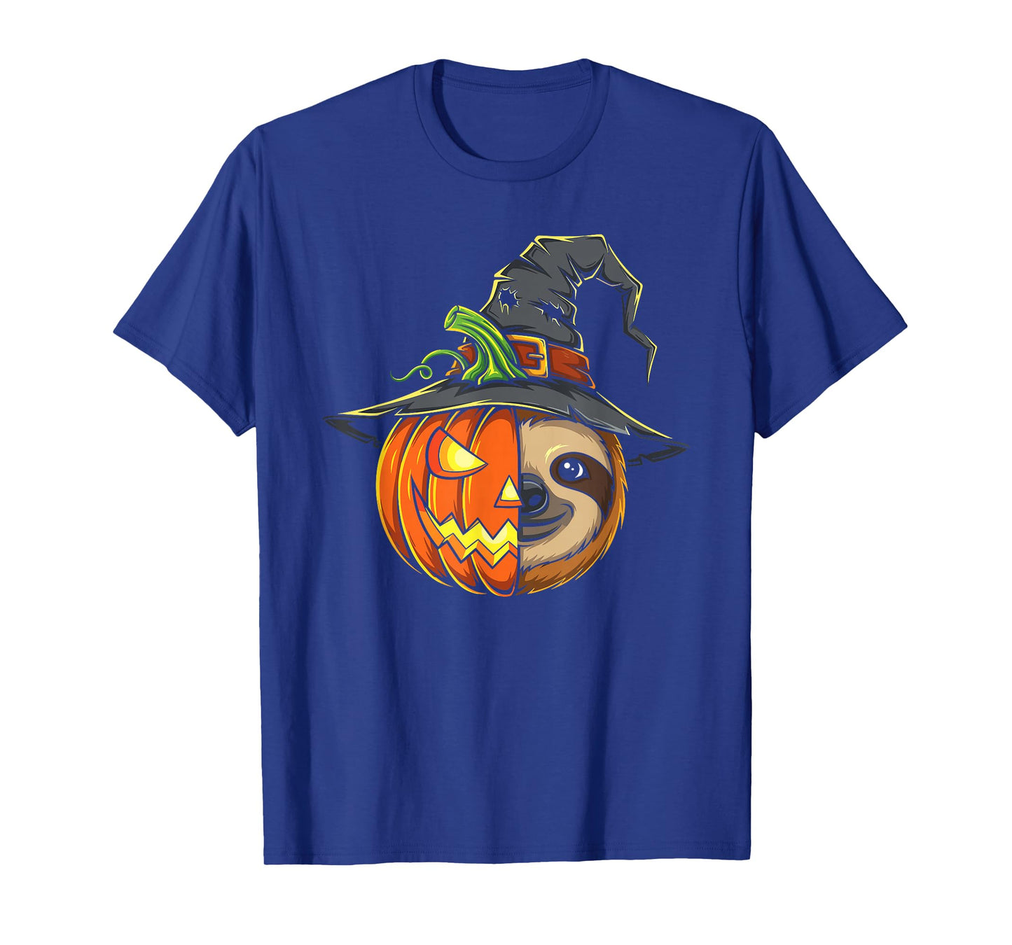 Sloth Pumpkin Jack O Lantern Halloween Kids Mens Womens T-Shirt