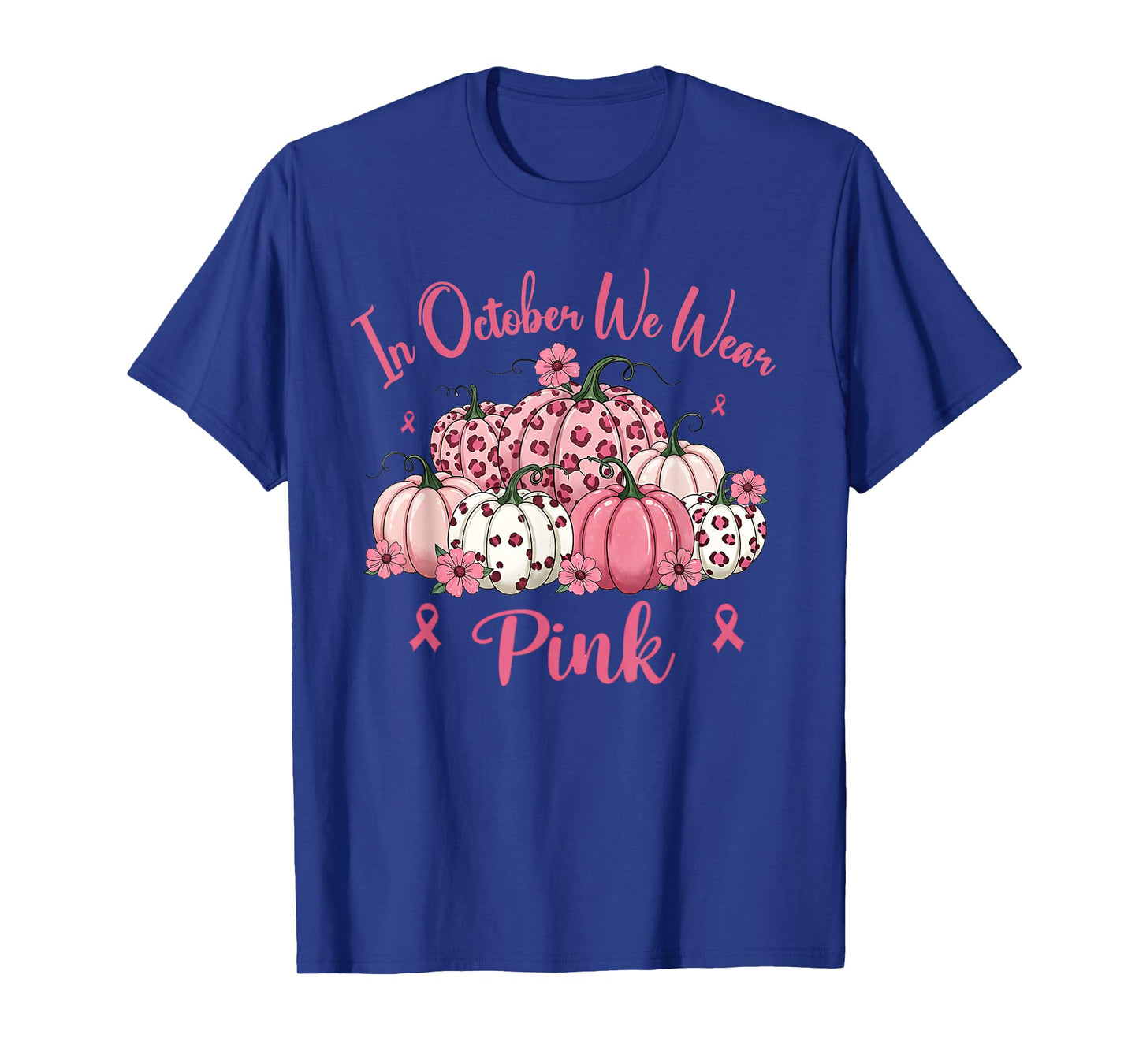 Halloween in October We Wear Pink Breast Cancer Awareness T-Shirt