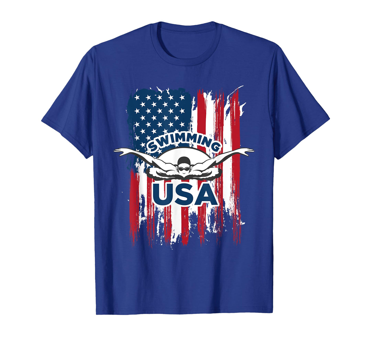 Swimming USA Support the Team Shirt USA Flag Pool T-Shirt