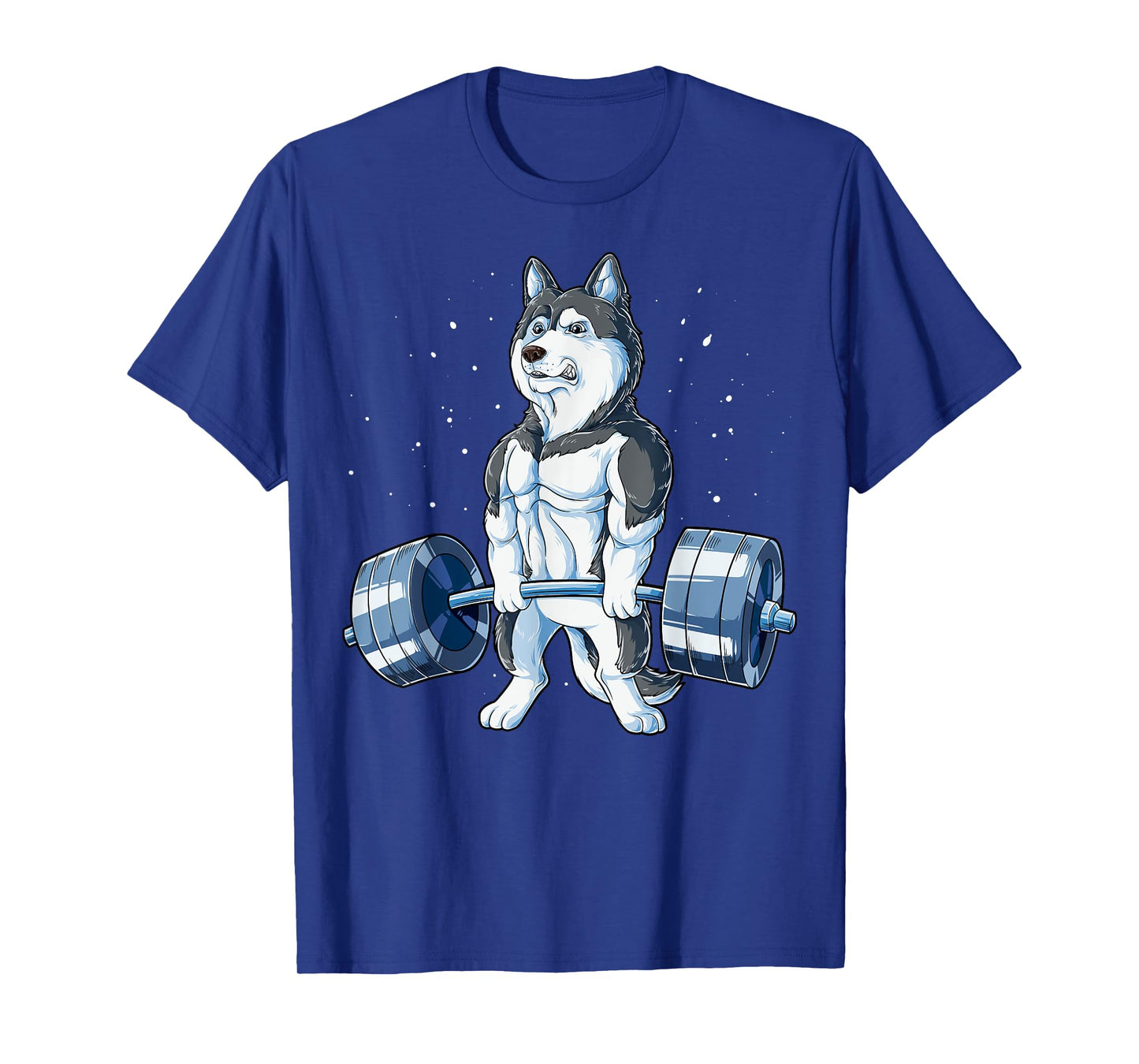 Siberian Husky Weightlifting Funny Deadlift Men Fitness Gym T-Shirt