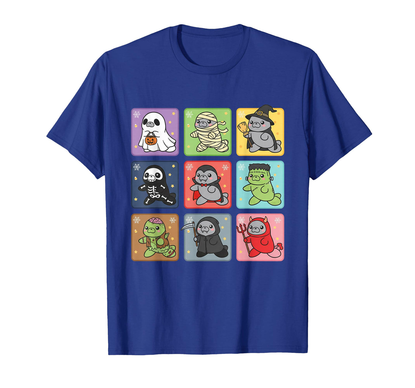 Funny Cute Manatee Boo Witch Zombie Vampire Halloween T-Shirt