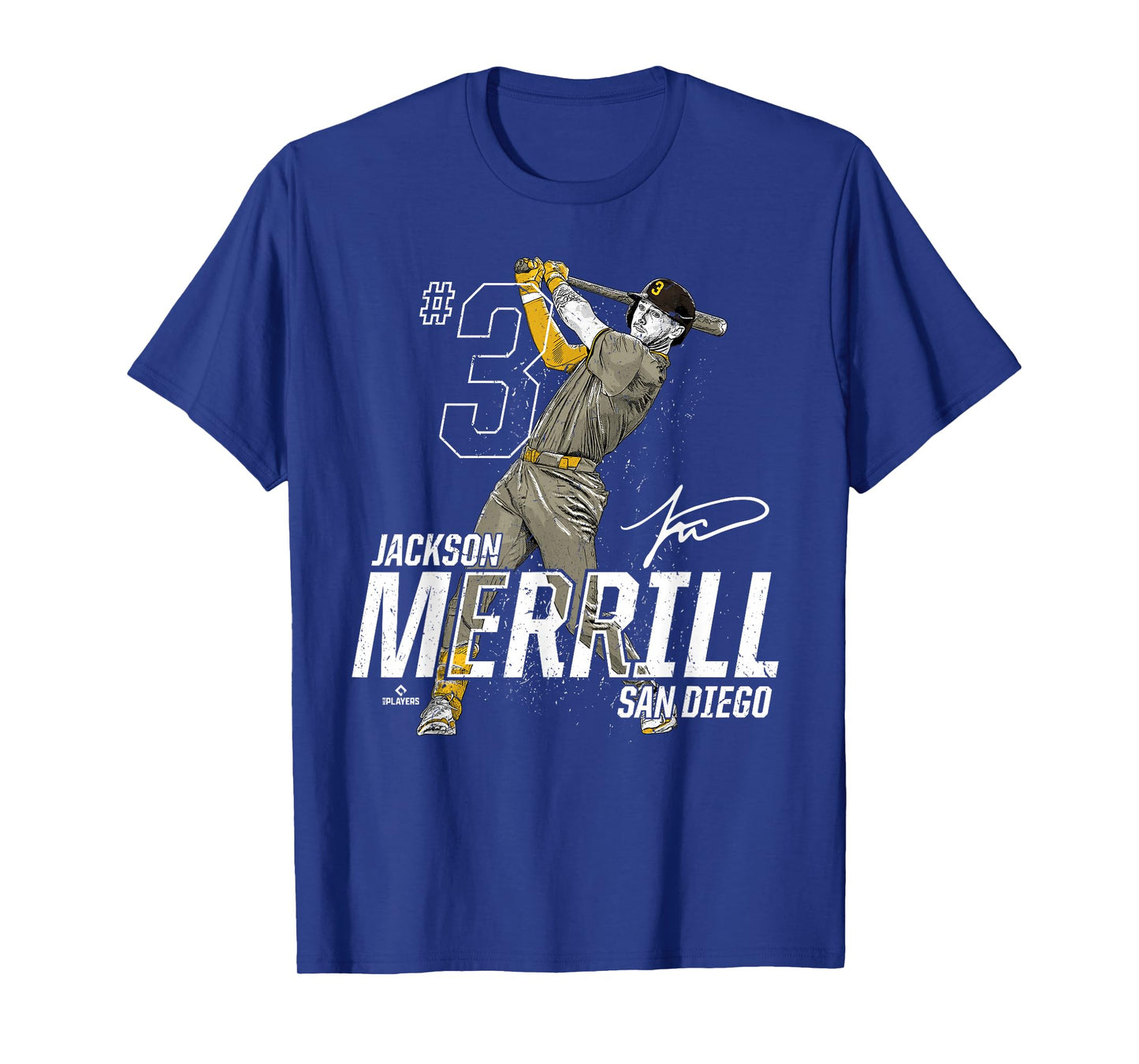 Dynamic Pose Jackson Merrill San Diego Baseball MLBPA T-Shirt